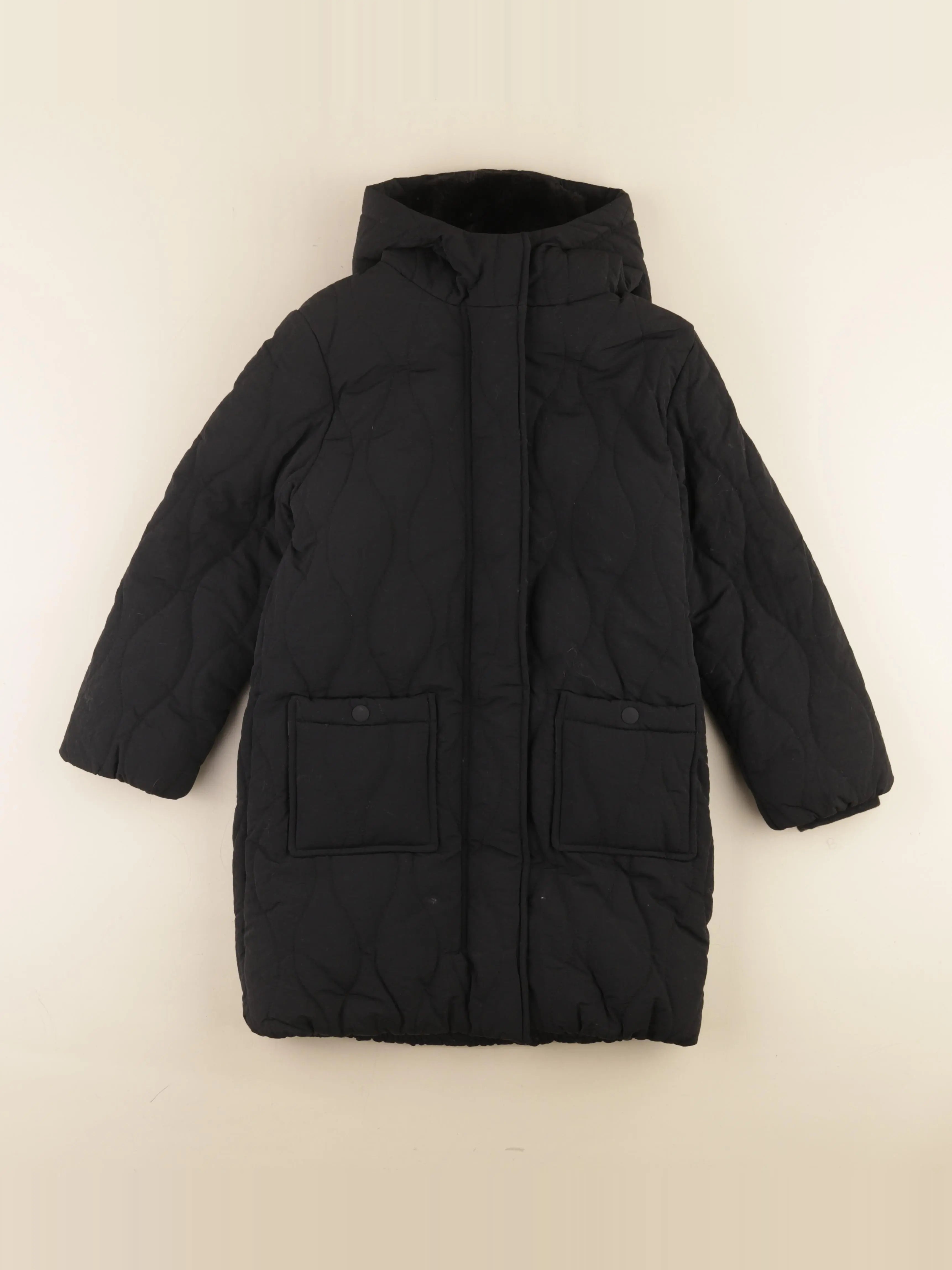 Vertbaudet - manteau noir - 7 ans