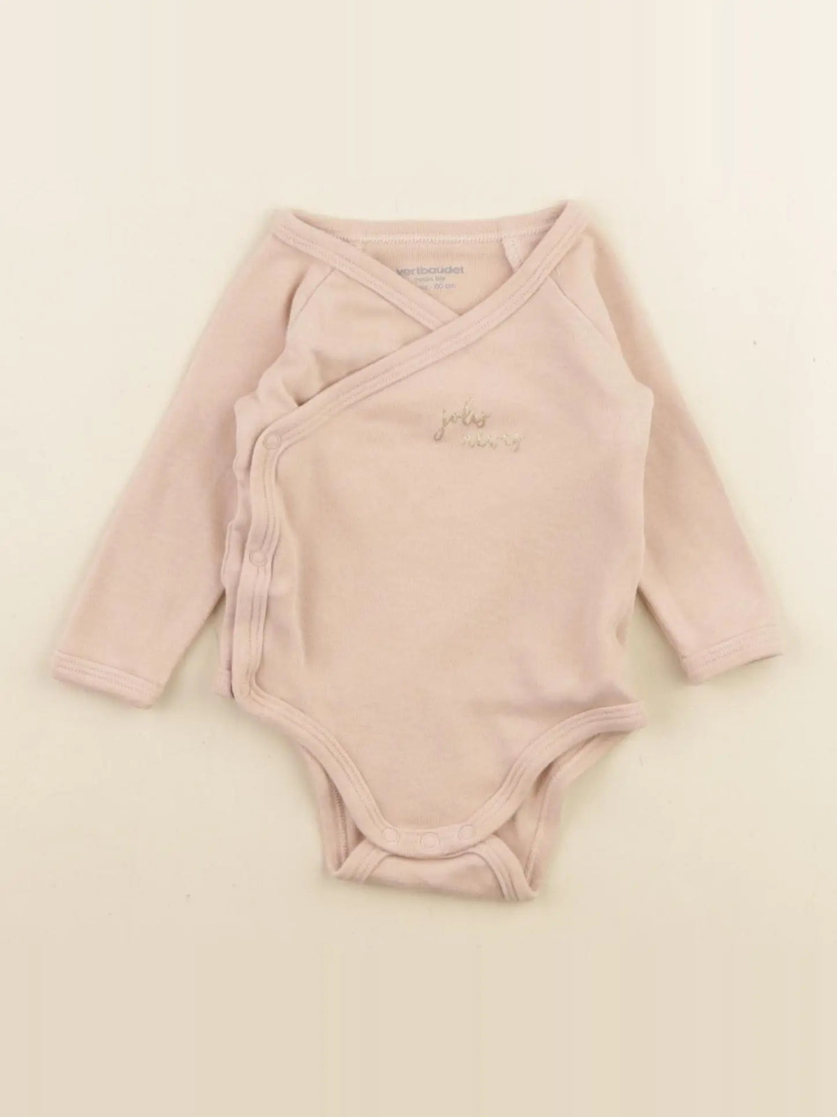 Vertbaudet - body rose - 3 mois