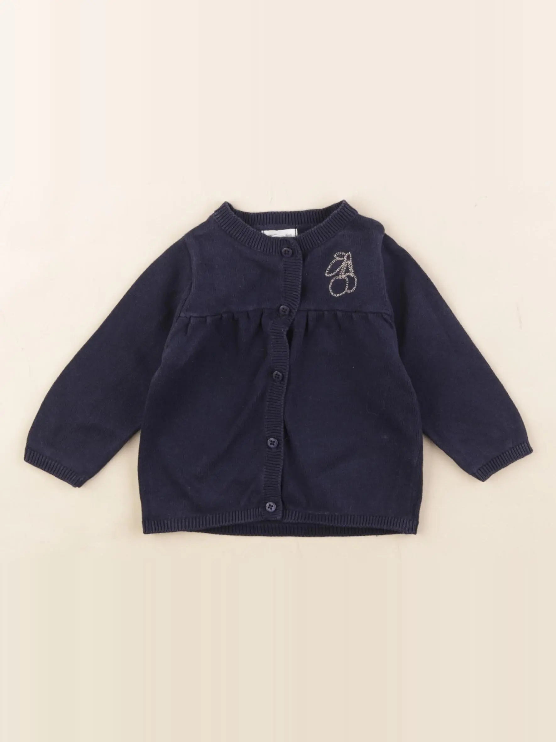 Vertbaudet - gilet bleu - 6 mois