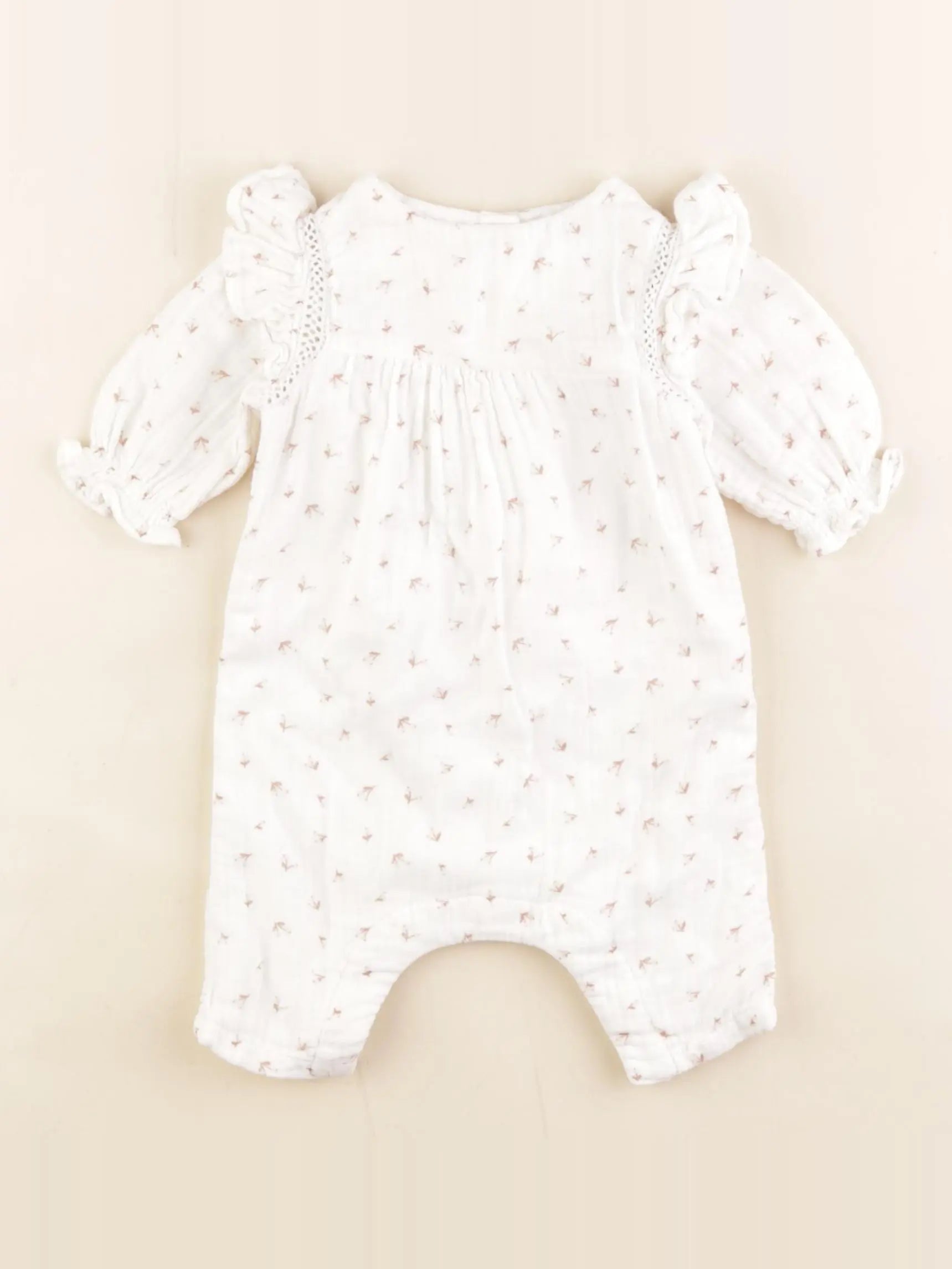 Vertbaudet - combinaison blanc - 1 mois