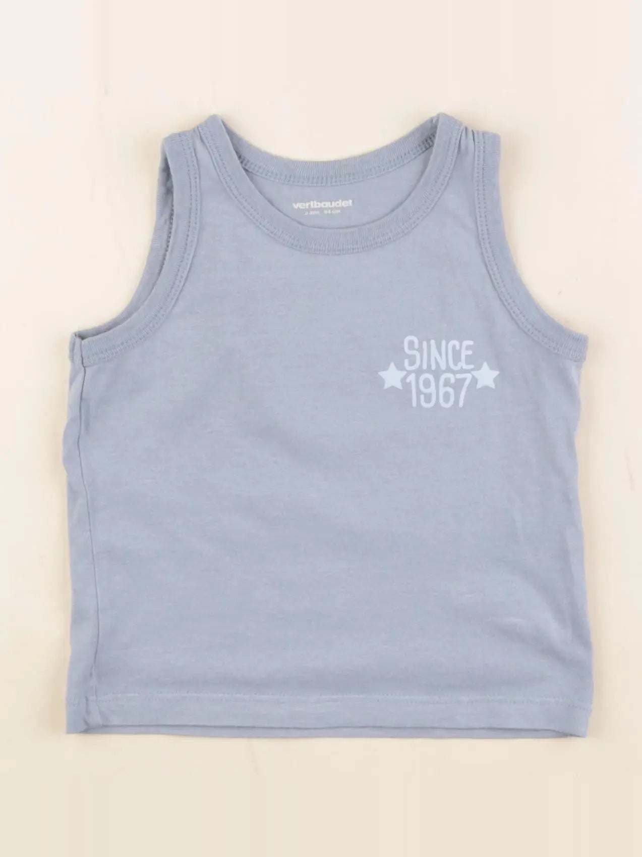 Vertbaudet - maillot de corps bleu - 3 ans