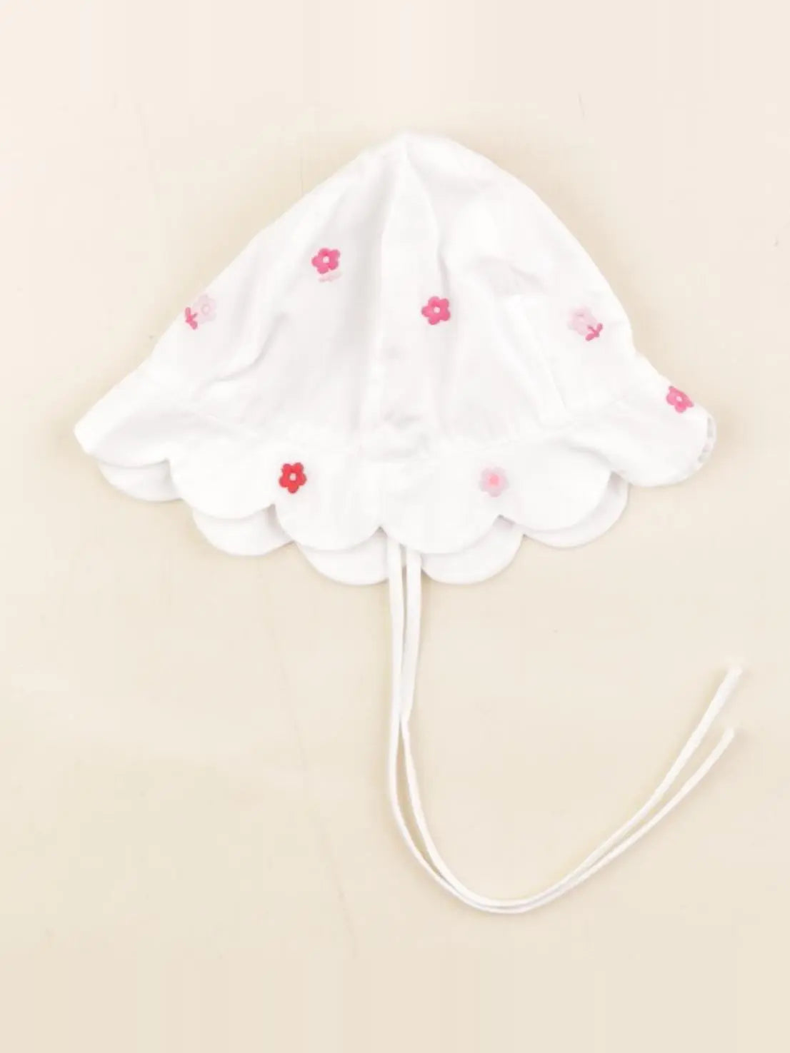 Jacadi - chapeau blanc, rose - 3 mois