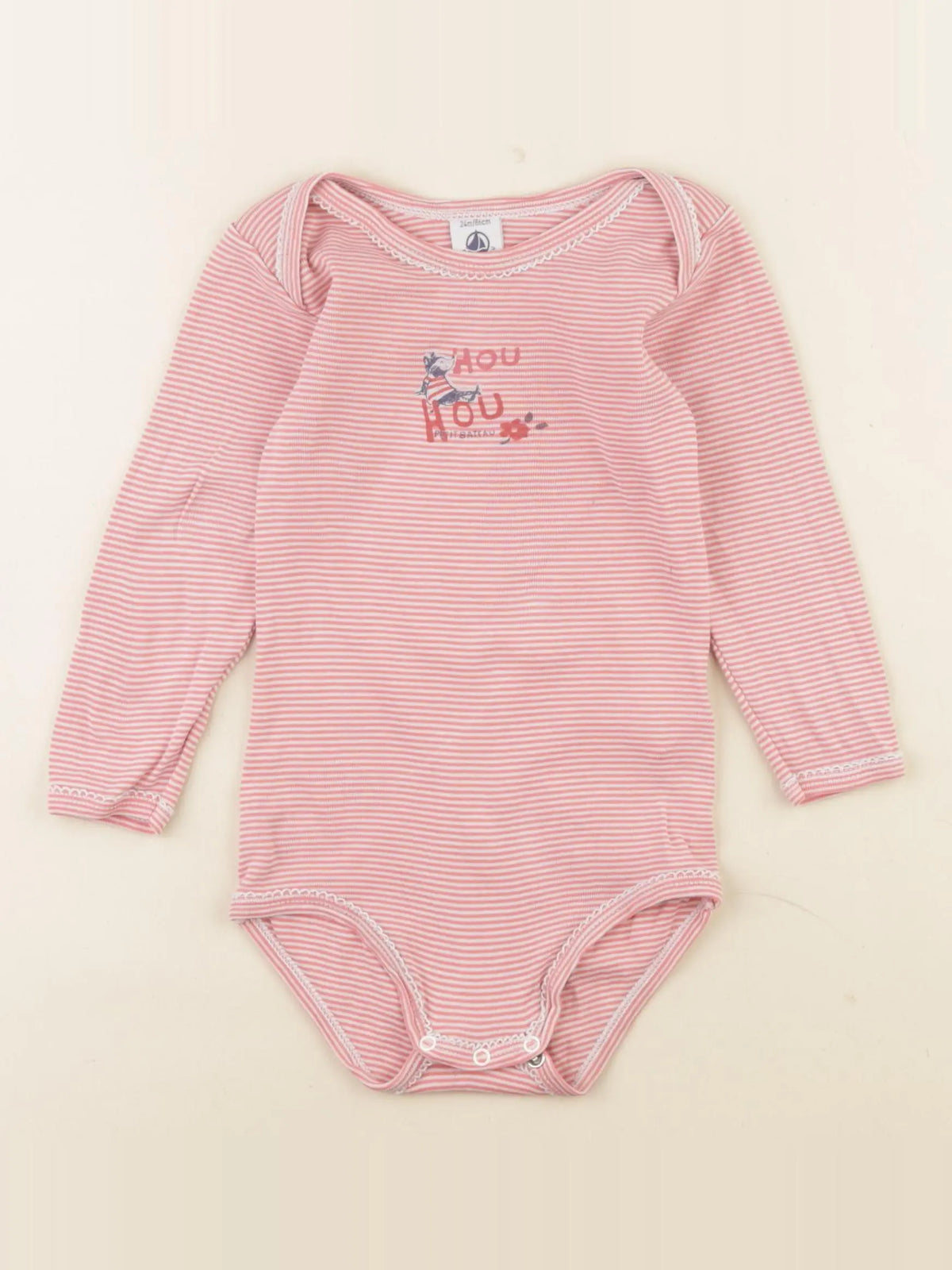 Petit Bateau - body rose - 24 mois