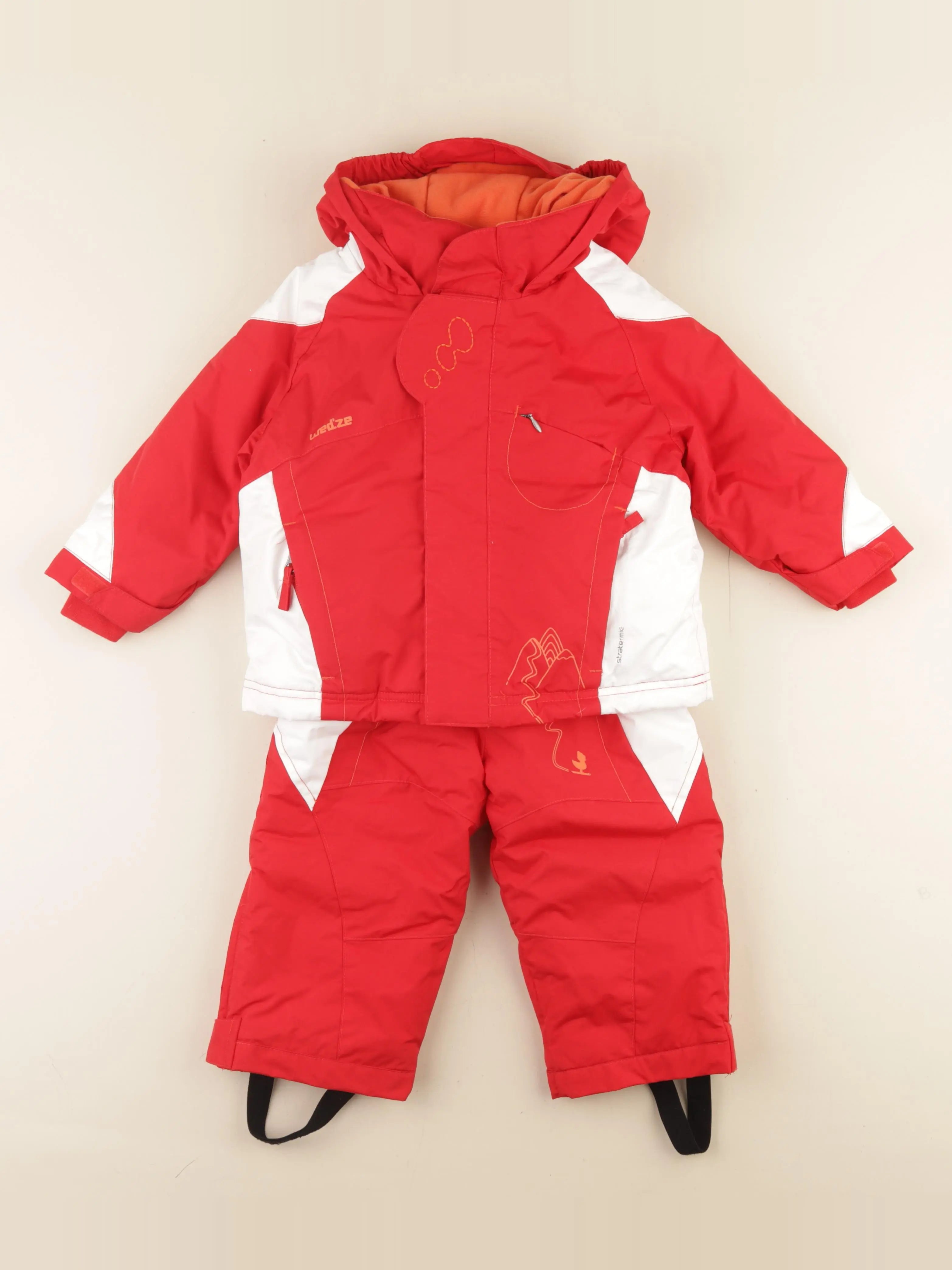 Decathlon ski - combinaison de ski rouge - 18 mois