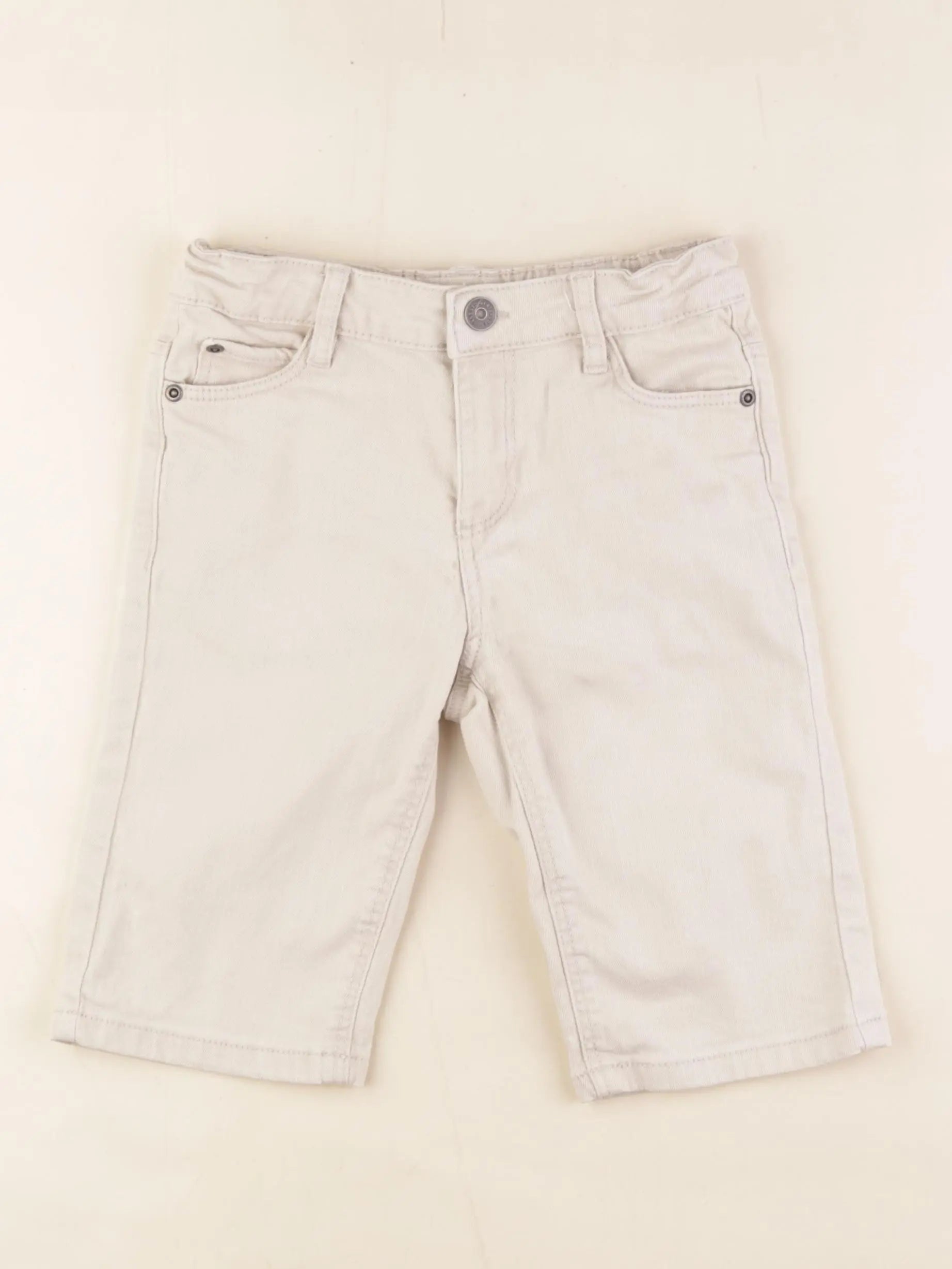 Vertbaudet - short beige - 7 ans