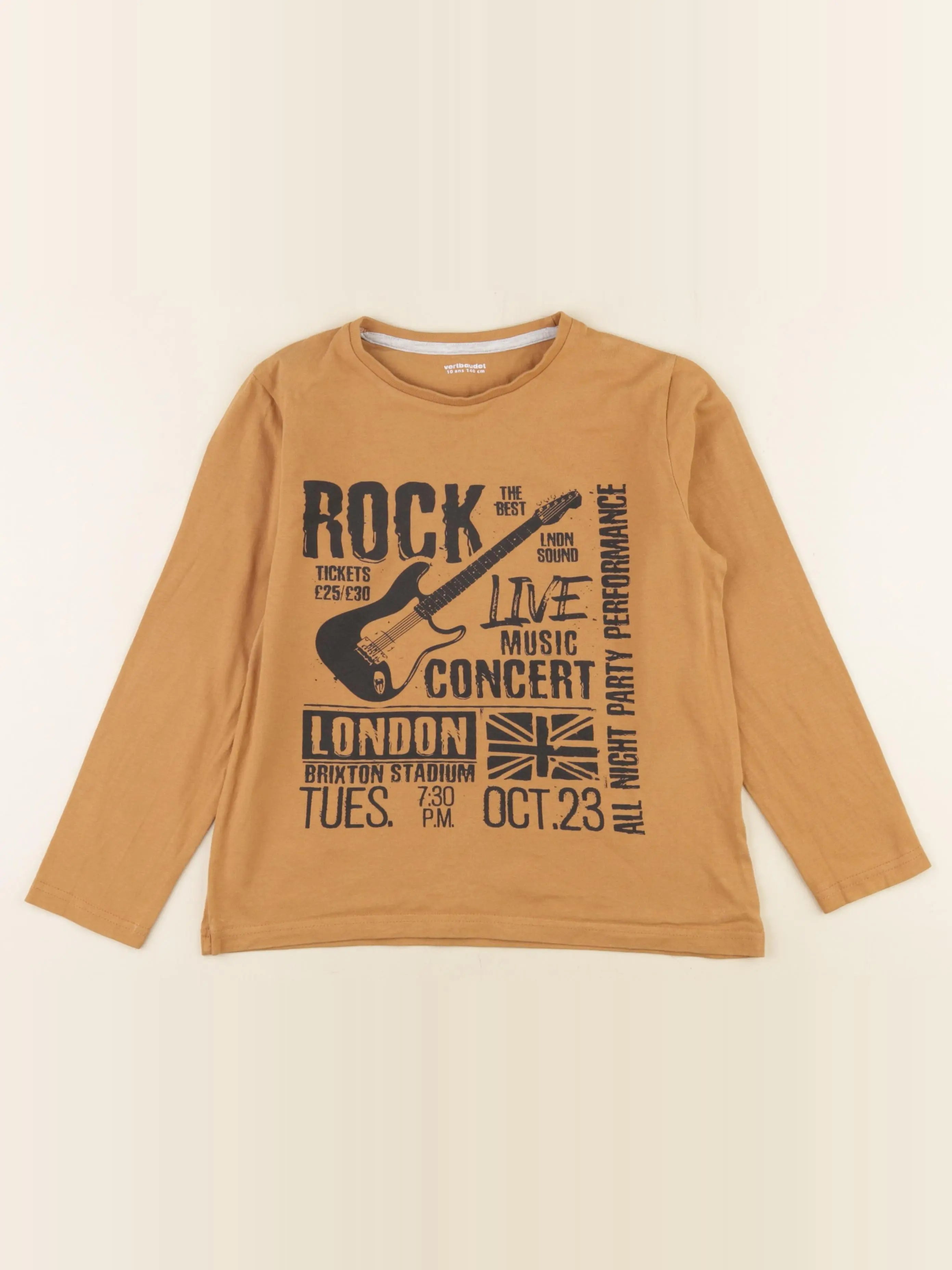 Vertbaudet - tee-shirt marron - 10 ans