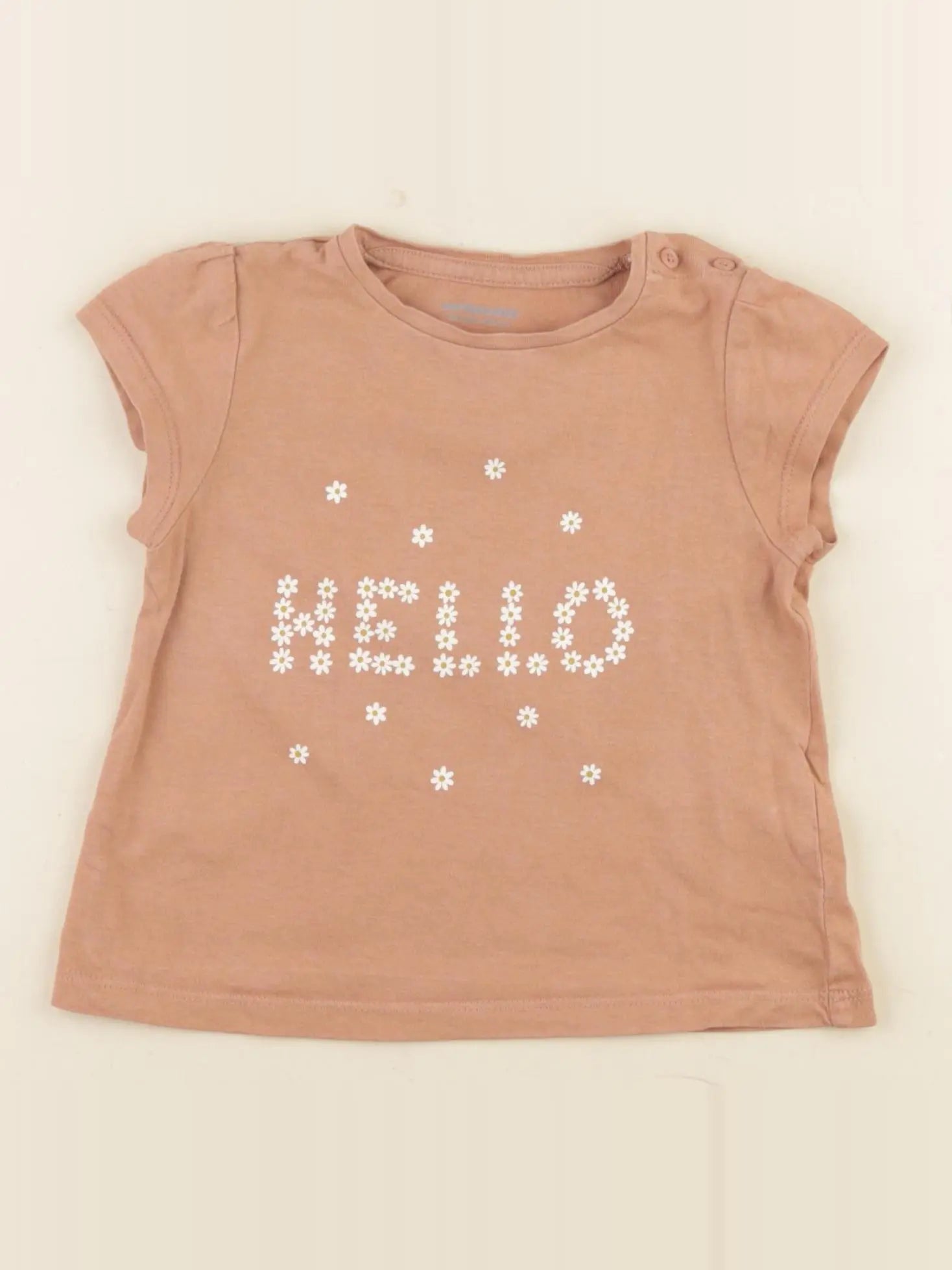 Vertbaudet - tee-shirt marron - 18 mois