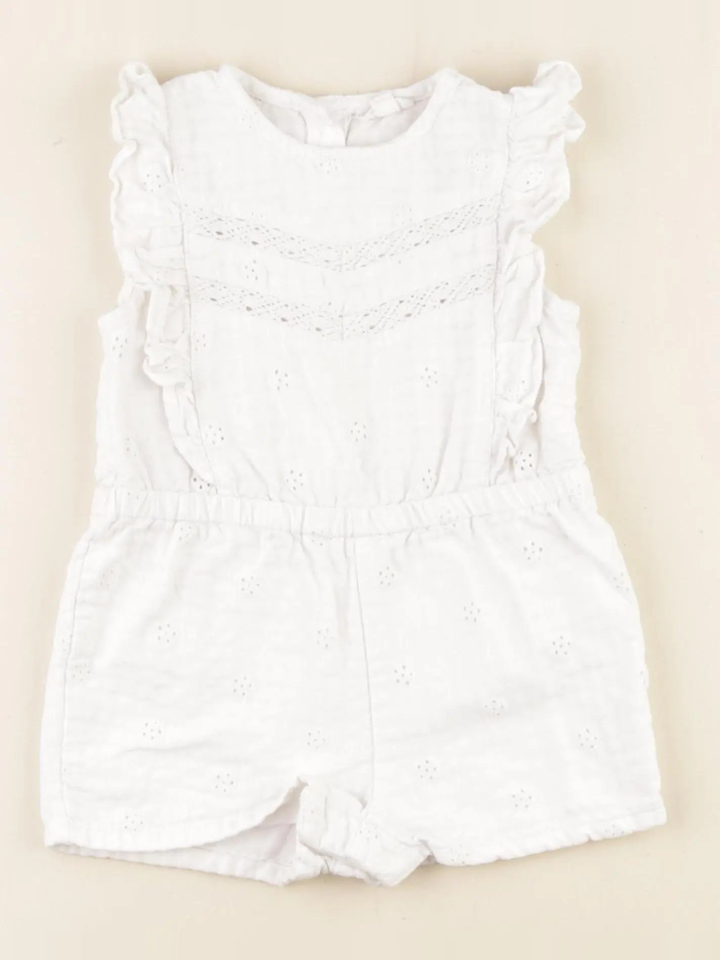 Vertbaudet - combinaison blanc - 18 mois