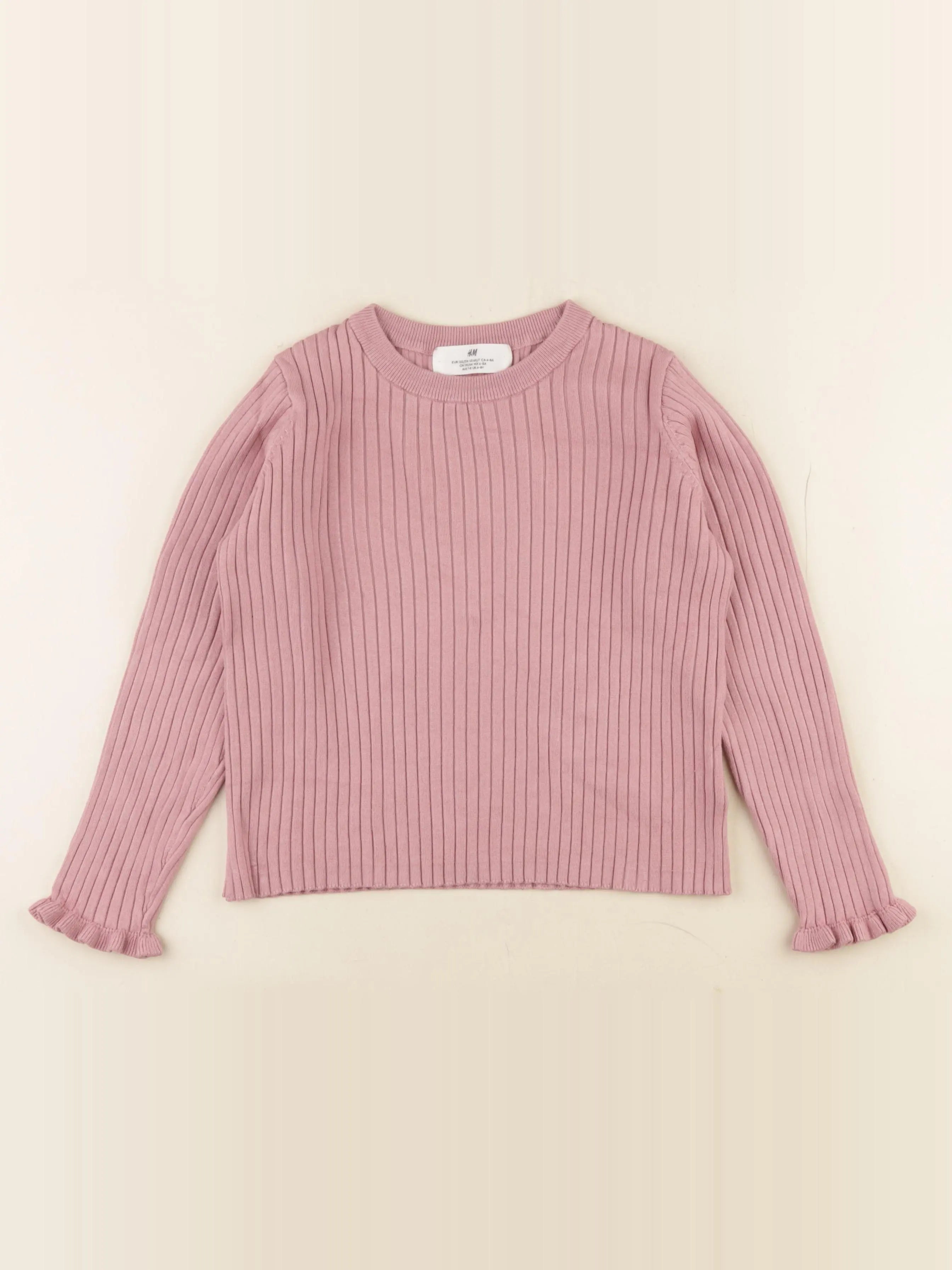 H&M - pull rose - 6/7 ans