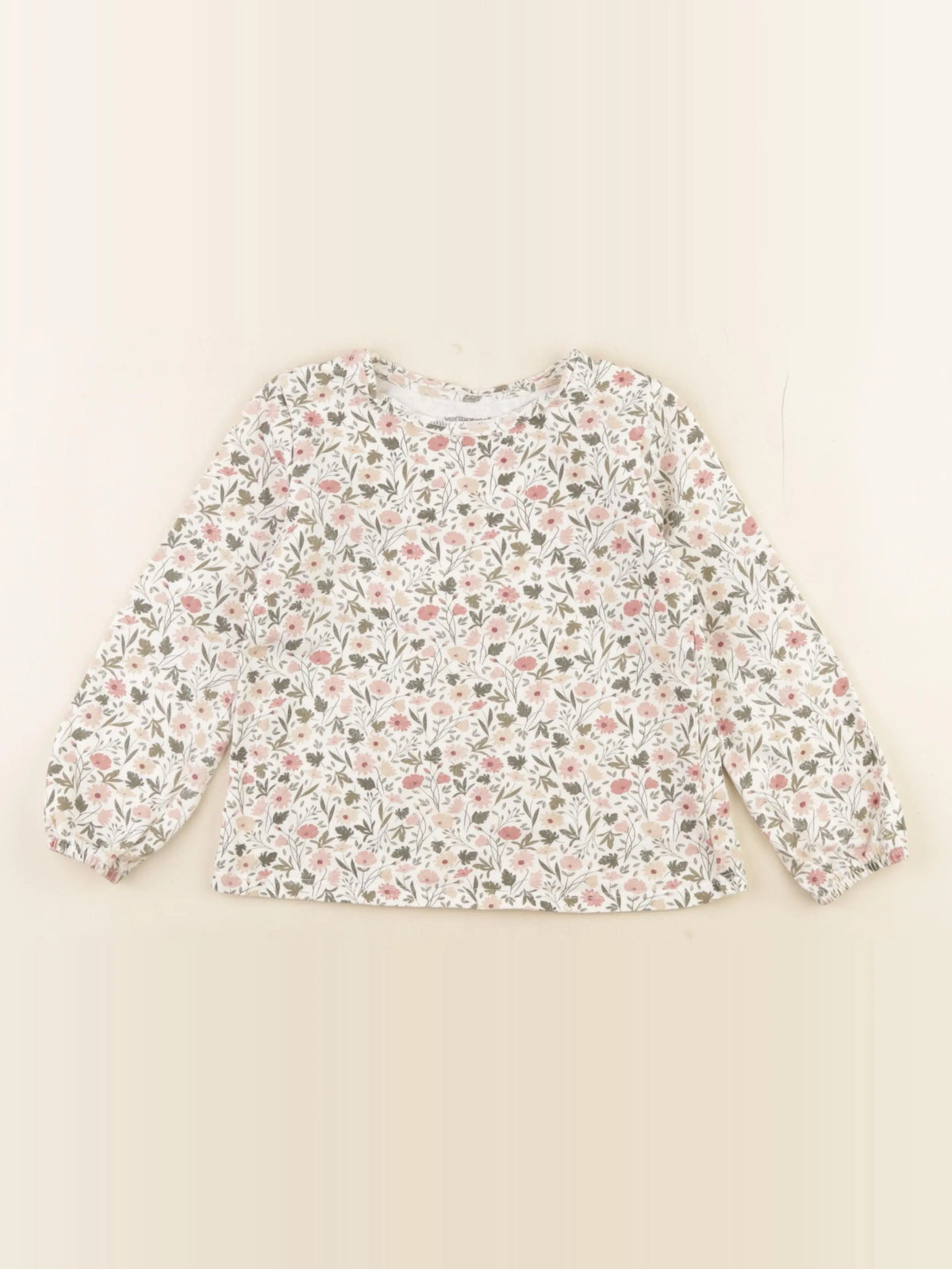 Vertbaudet - tee-shirt rose, vert - 5 ans