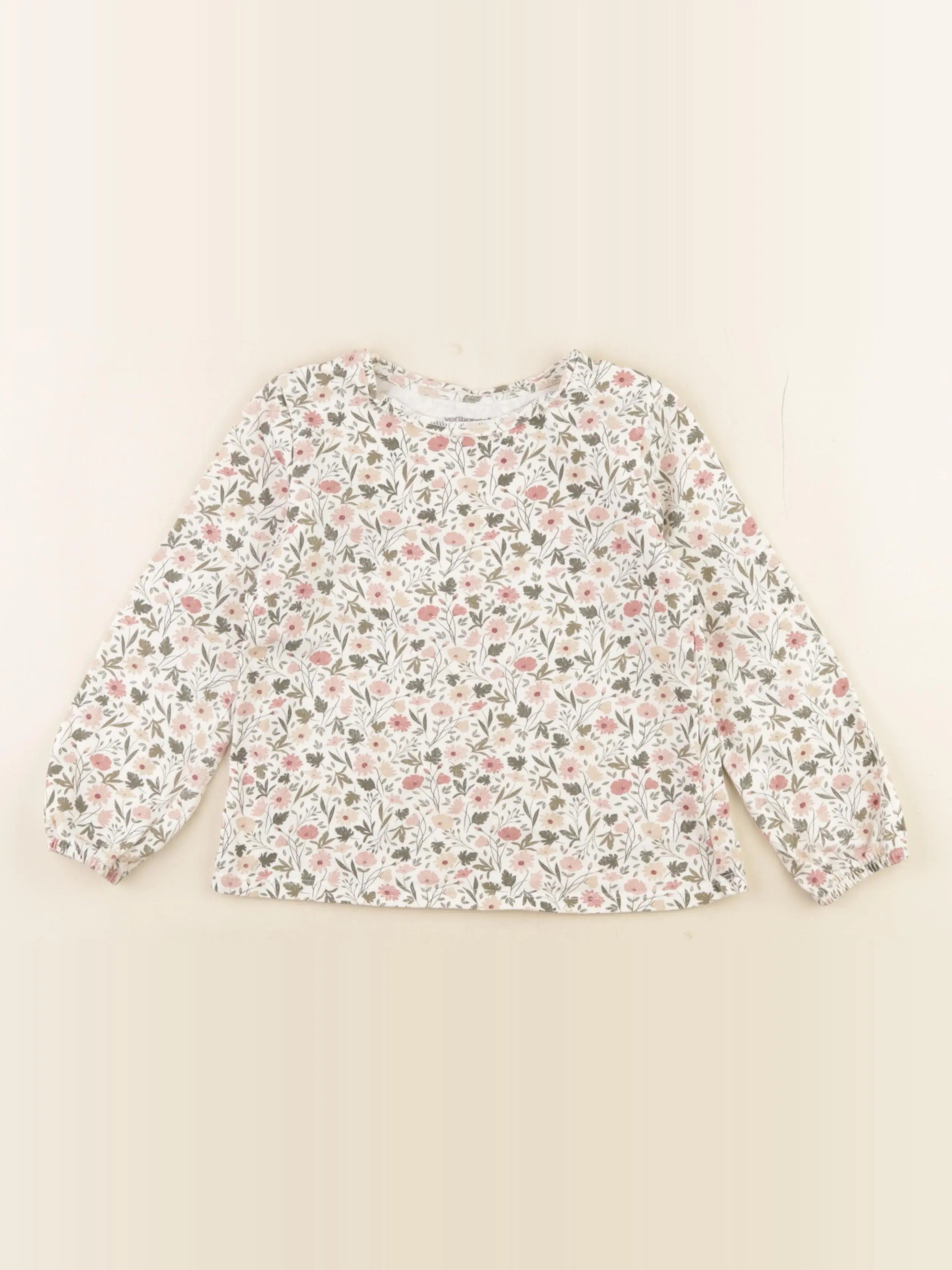 Vertbaudet - tee-shirt rose, vert - 5 ans