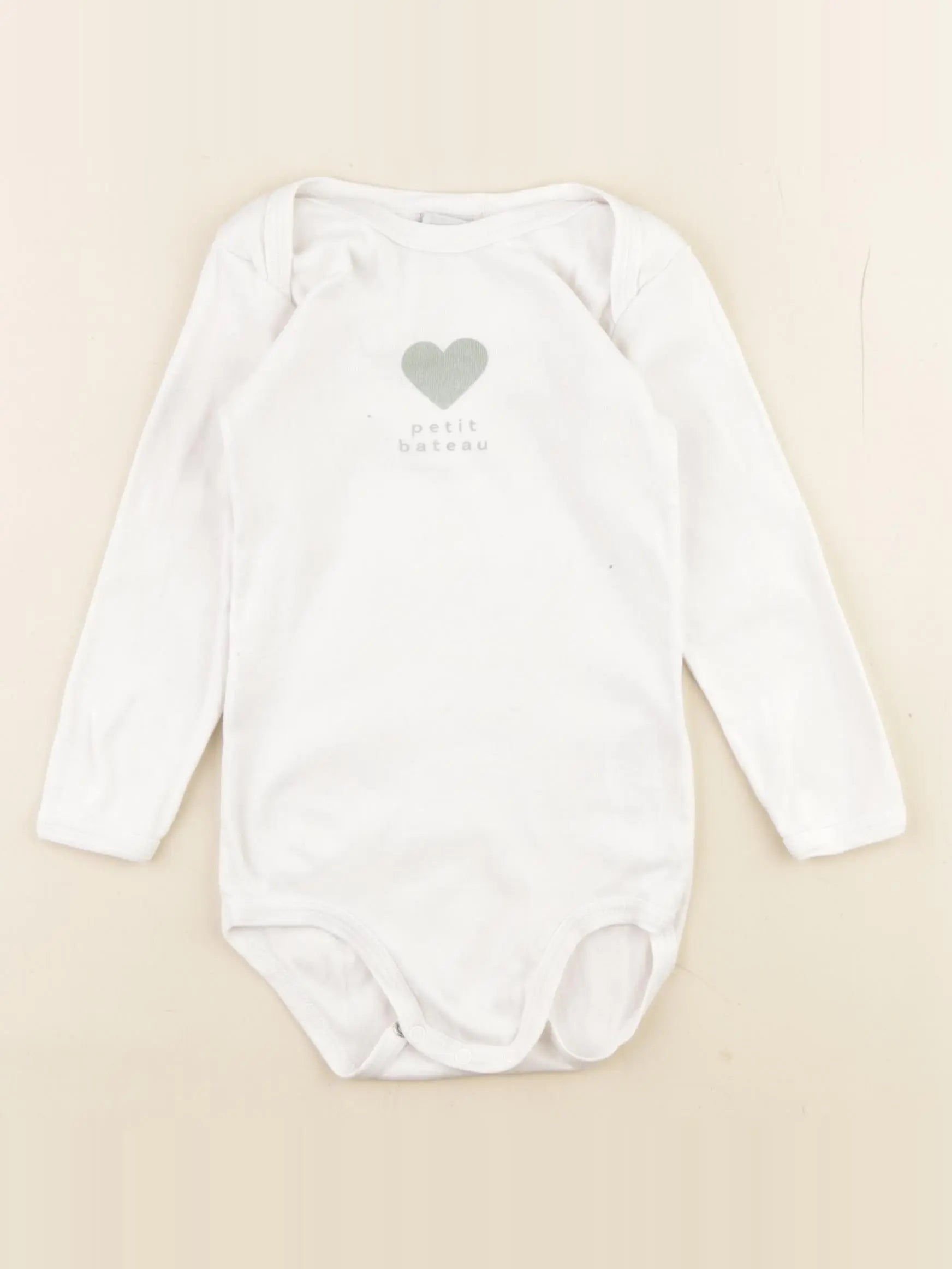 Petit Bateau - body blanc - 24 mois