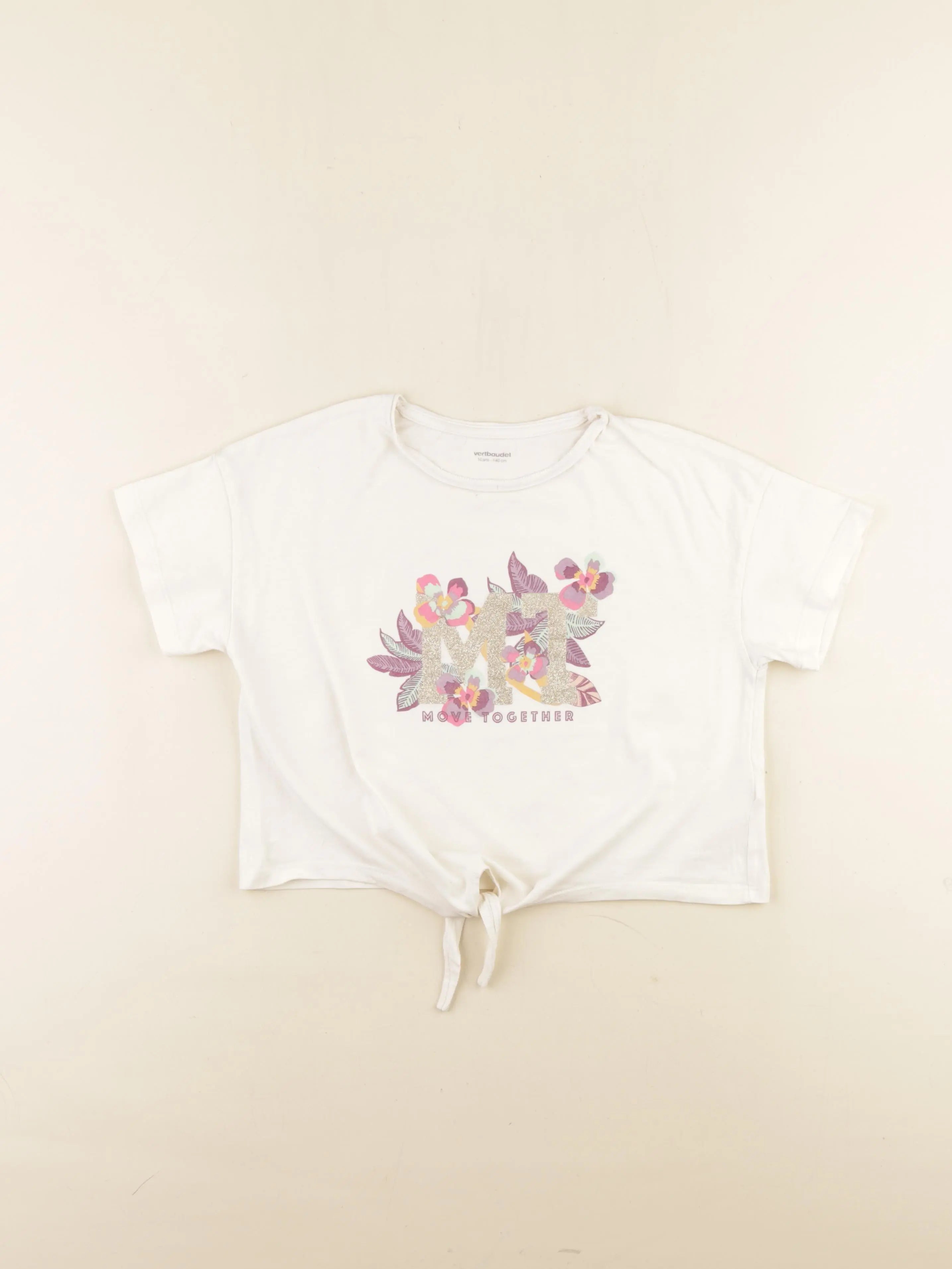 Vertbaudet - tee-shirt blanc - 10 ans