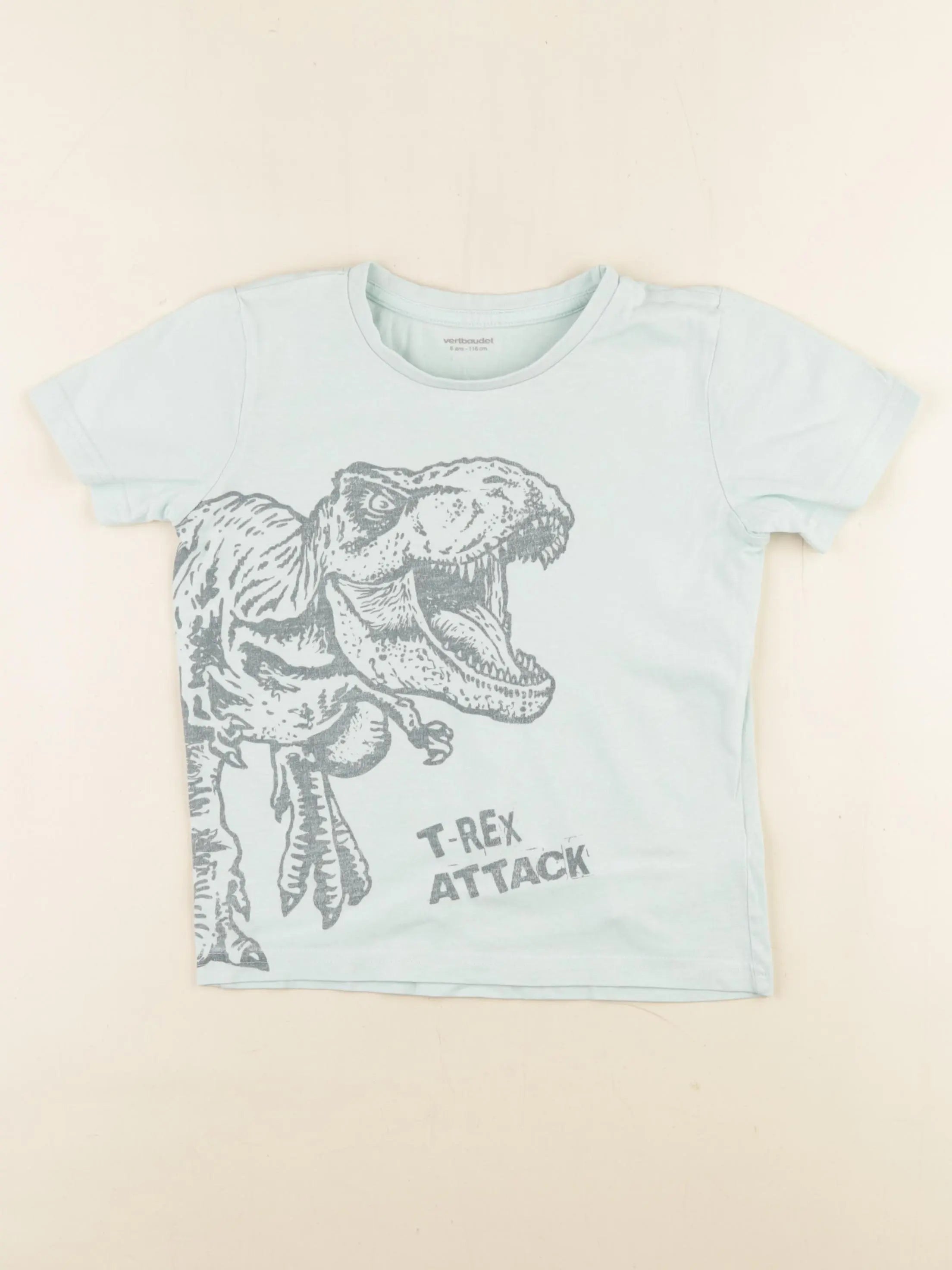 Vertbaudet - tee-shirt bleu - 6 ans