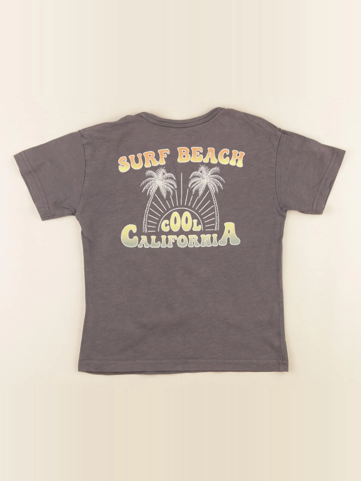 Vertbaudet - tee-shirt imprimé au dos gris - 6 ans