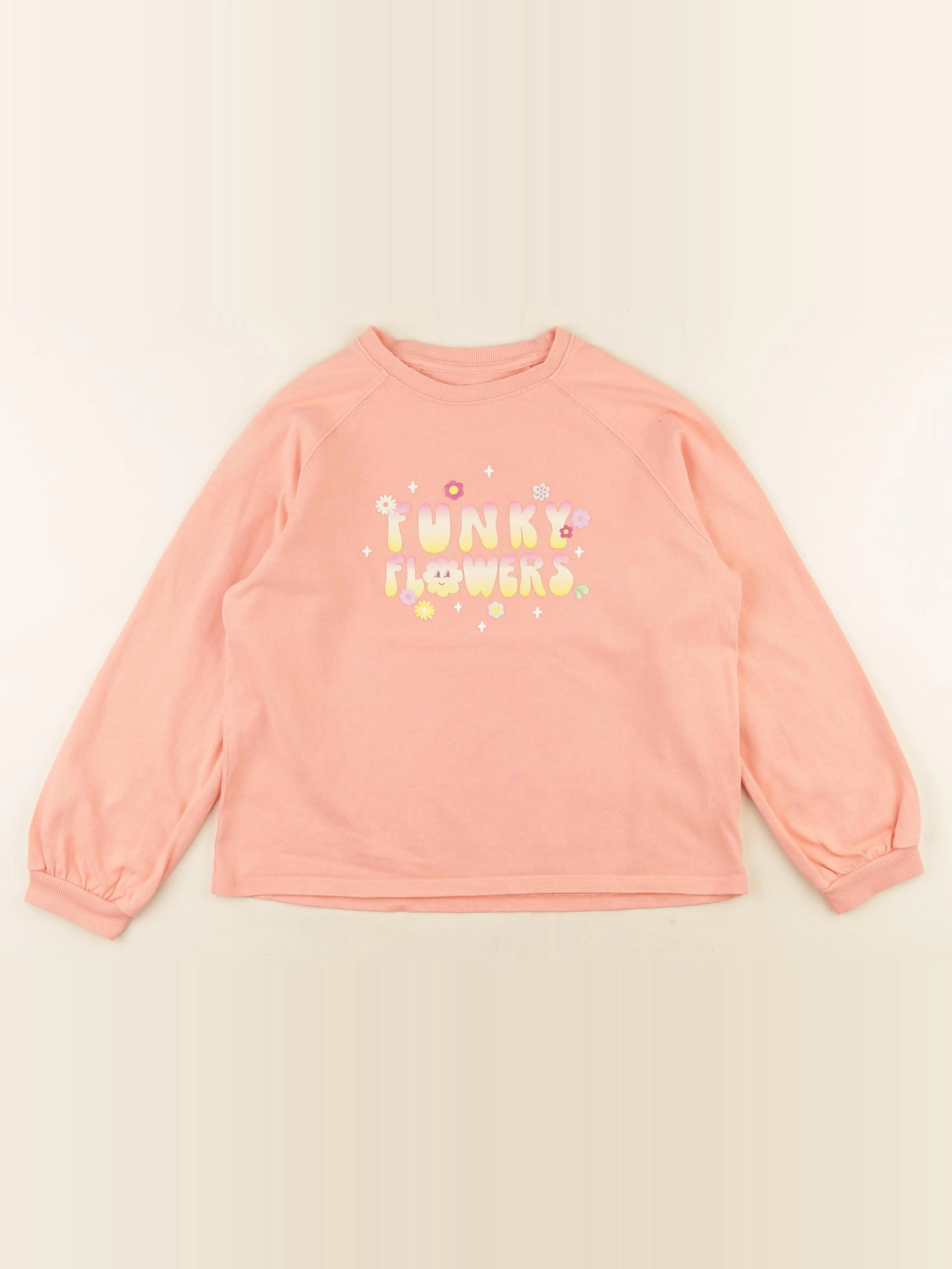 Vertbaudet - sweat rose - 10 ans