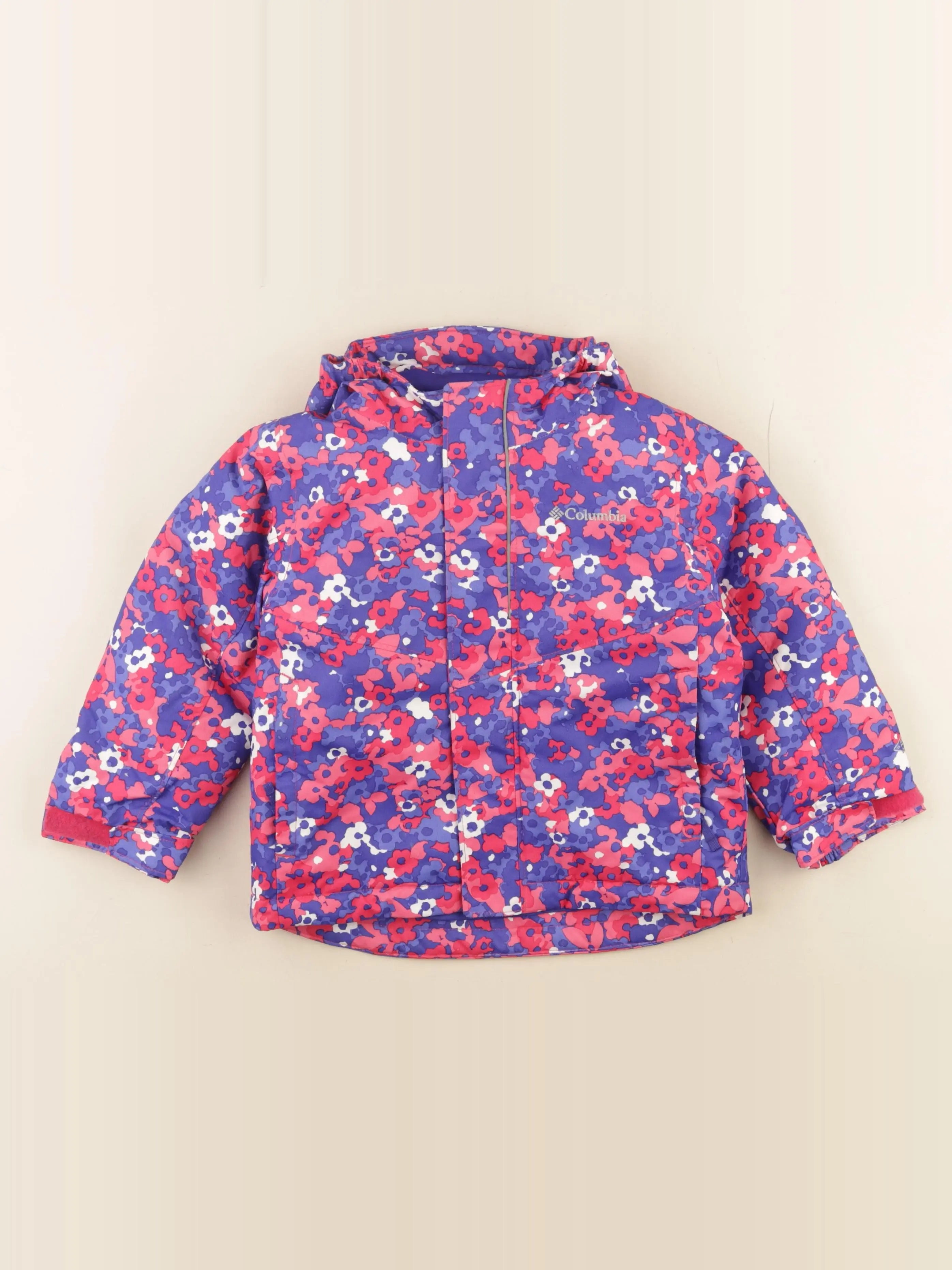 Columbia - manteau de ski rose, bleu - 3 ans