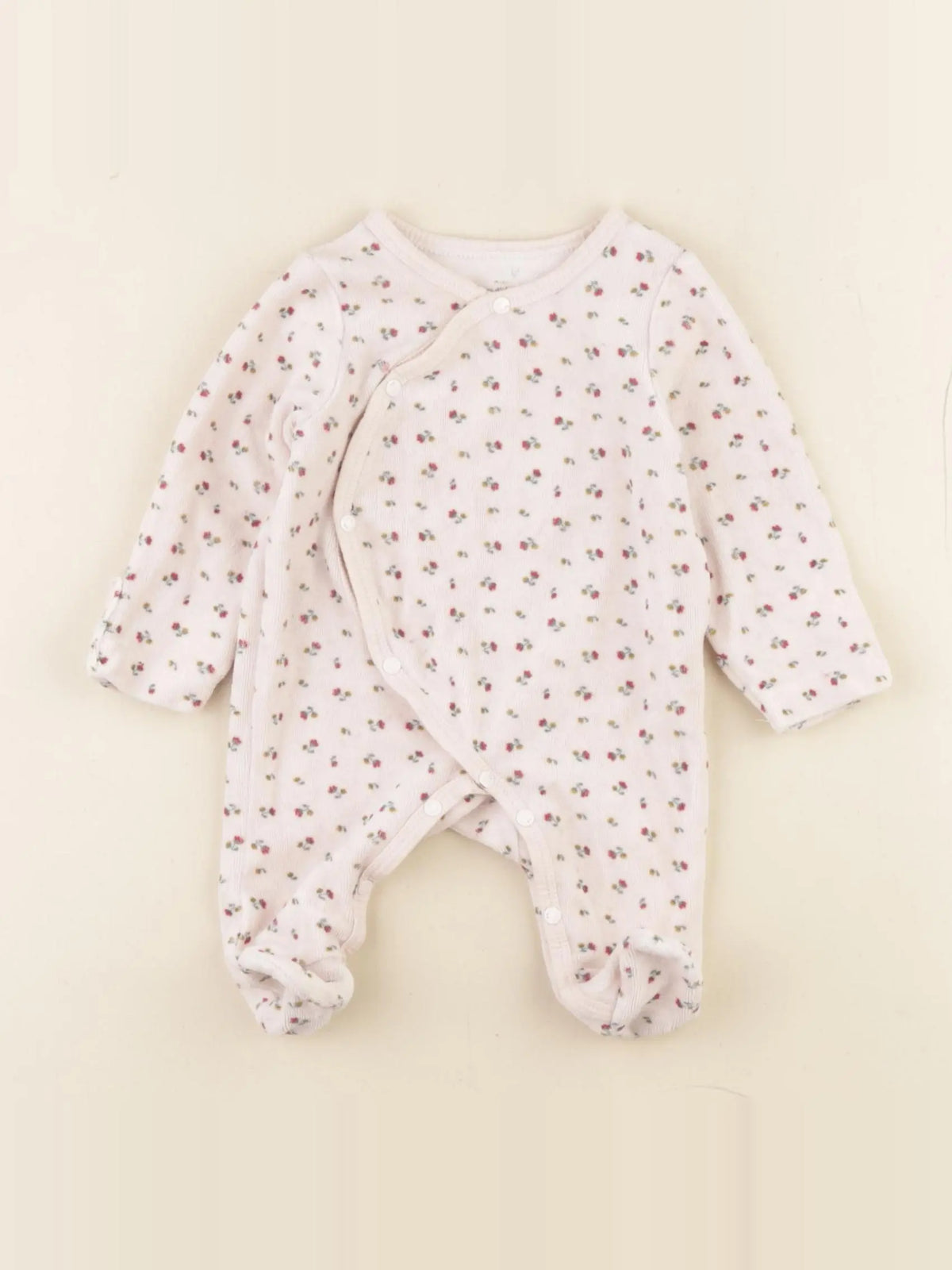 Boutchou - pyjama velours rose - 0 mois