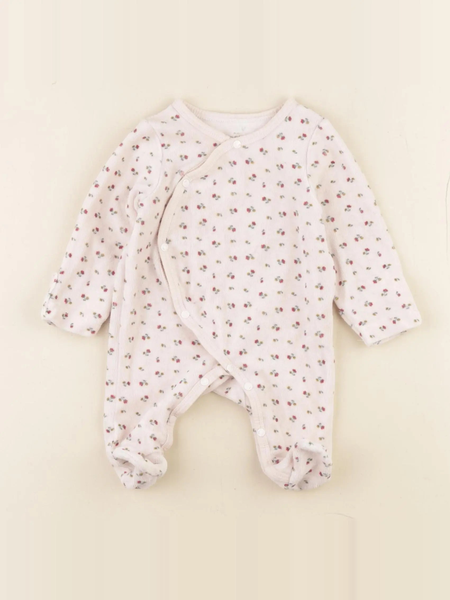 Boutchou - pyjama velours rose - 0 mois
