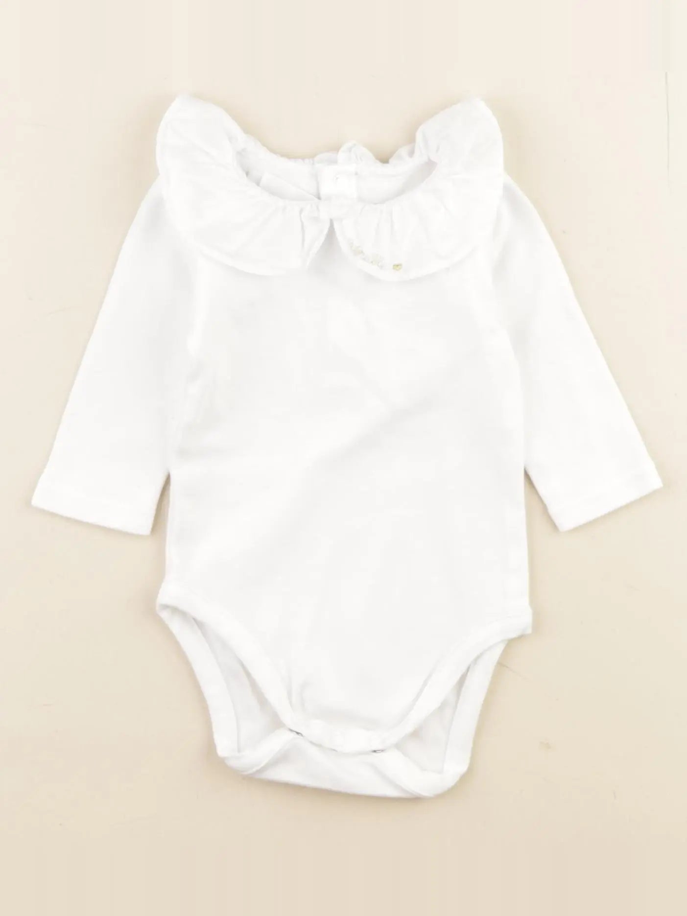 Jacadi - body à col blanc, or - 3 mois