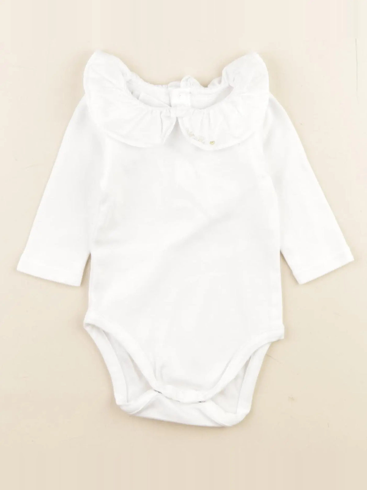 Jacadi - body à col blanc, or - 3 mois