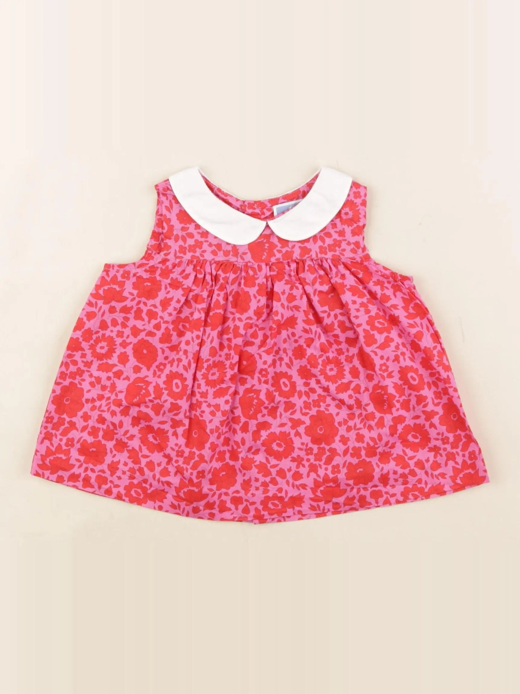 Jacadi - blouse liberty rouge, rose - 12 mois