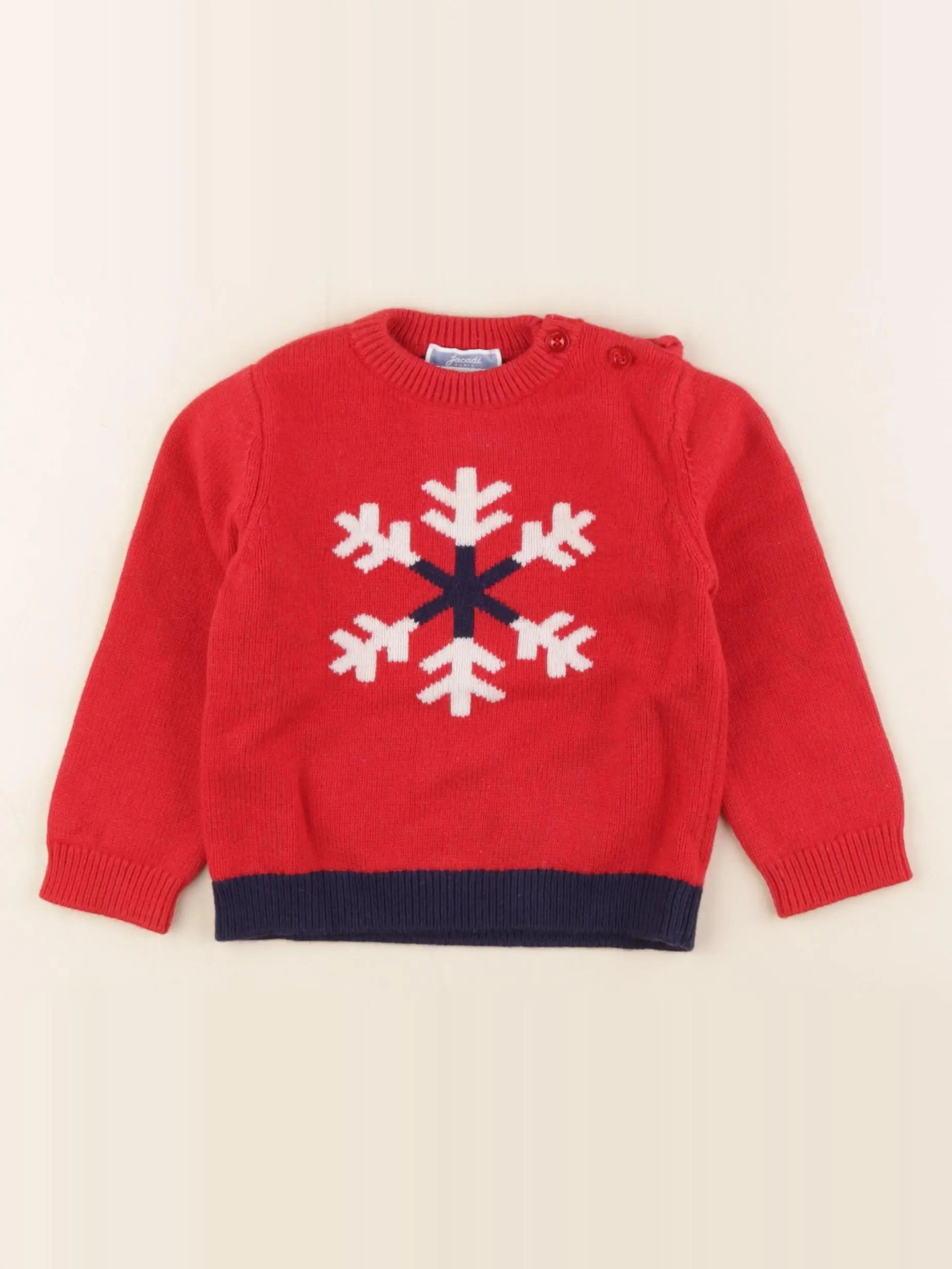 Jacadi - pull rouge - 24 mois