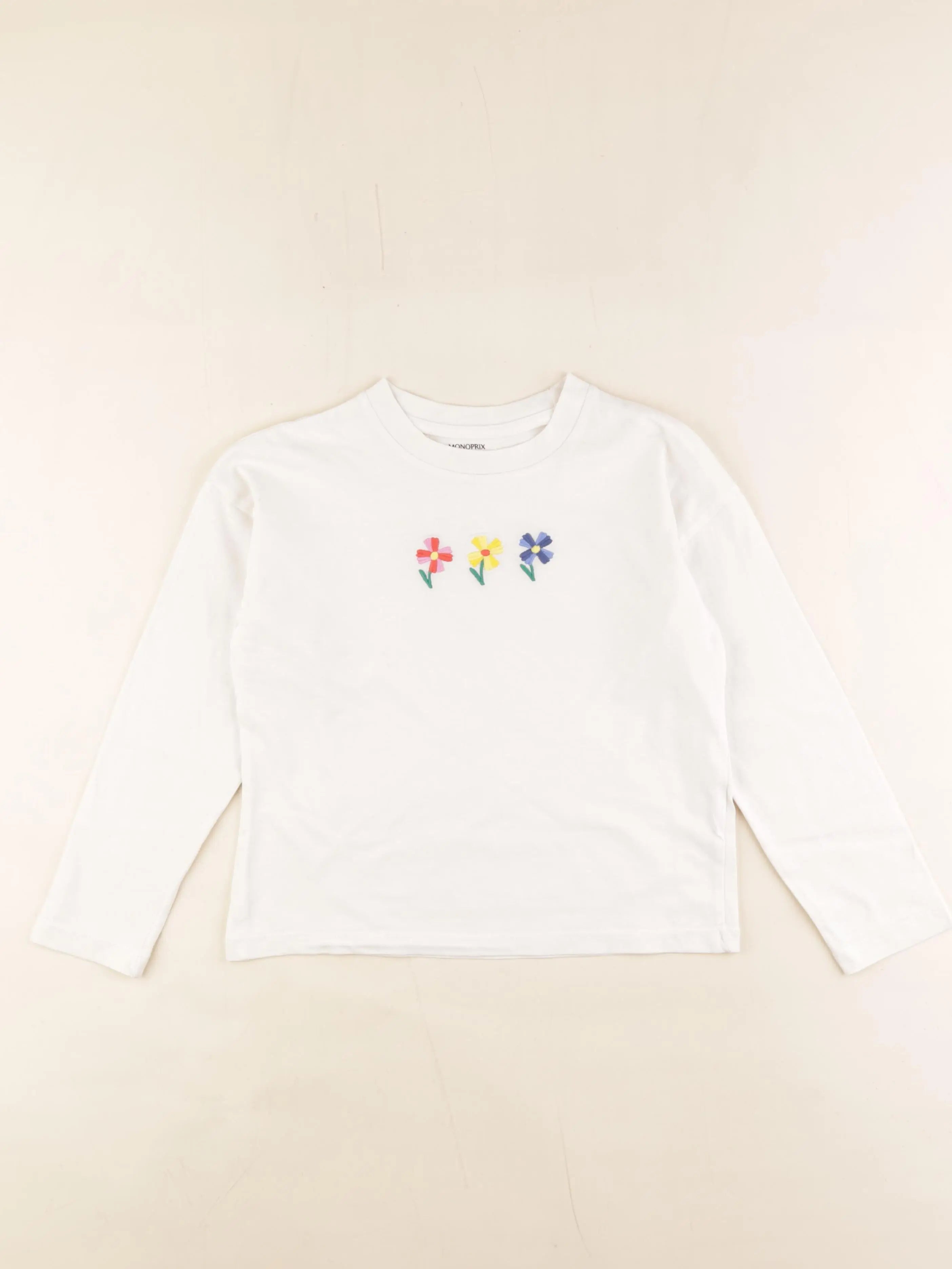 Monoprix - tee-shirt blanc - 8 ans