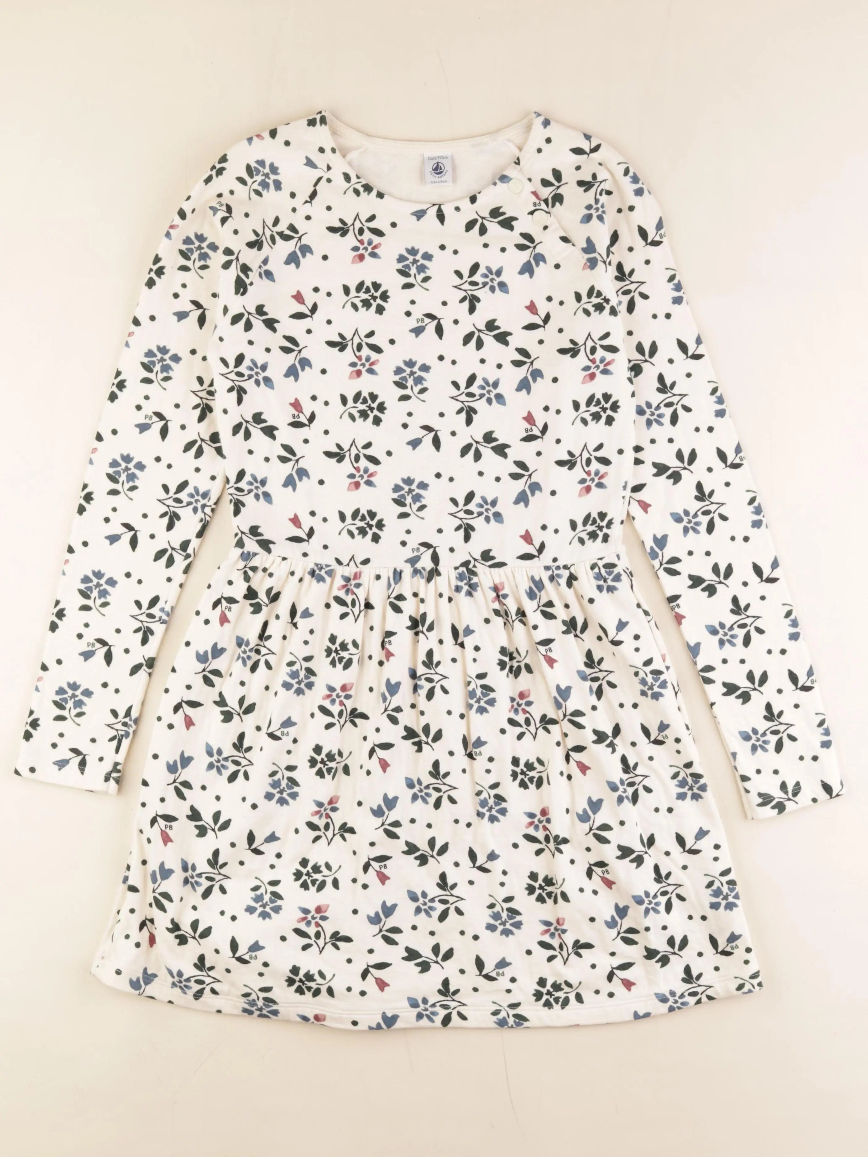 Petit Bateau - robe beige - 12 ans