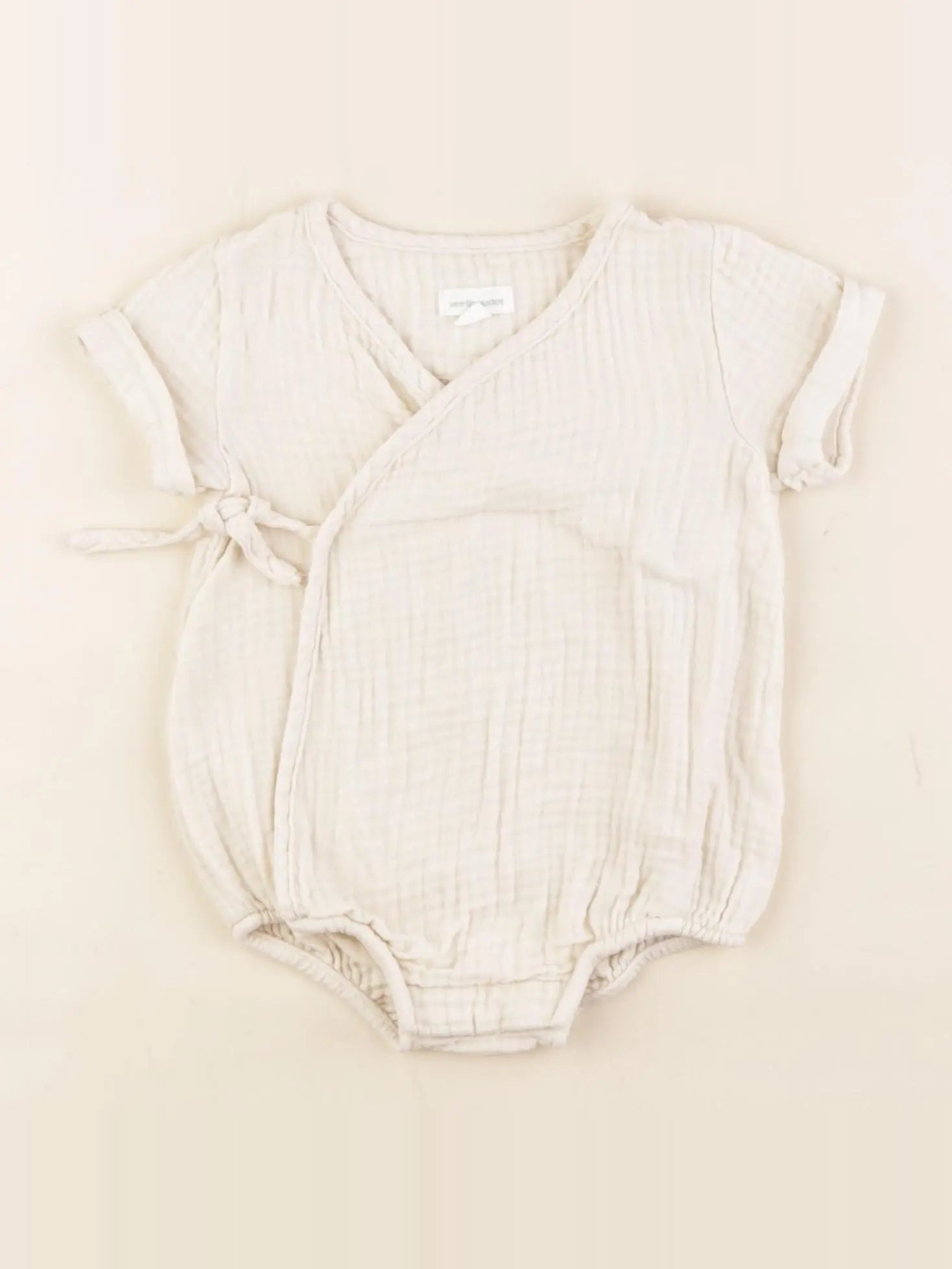 Vertbaudet - combinaison beige - 3 mois