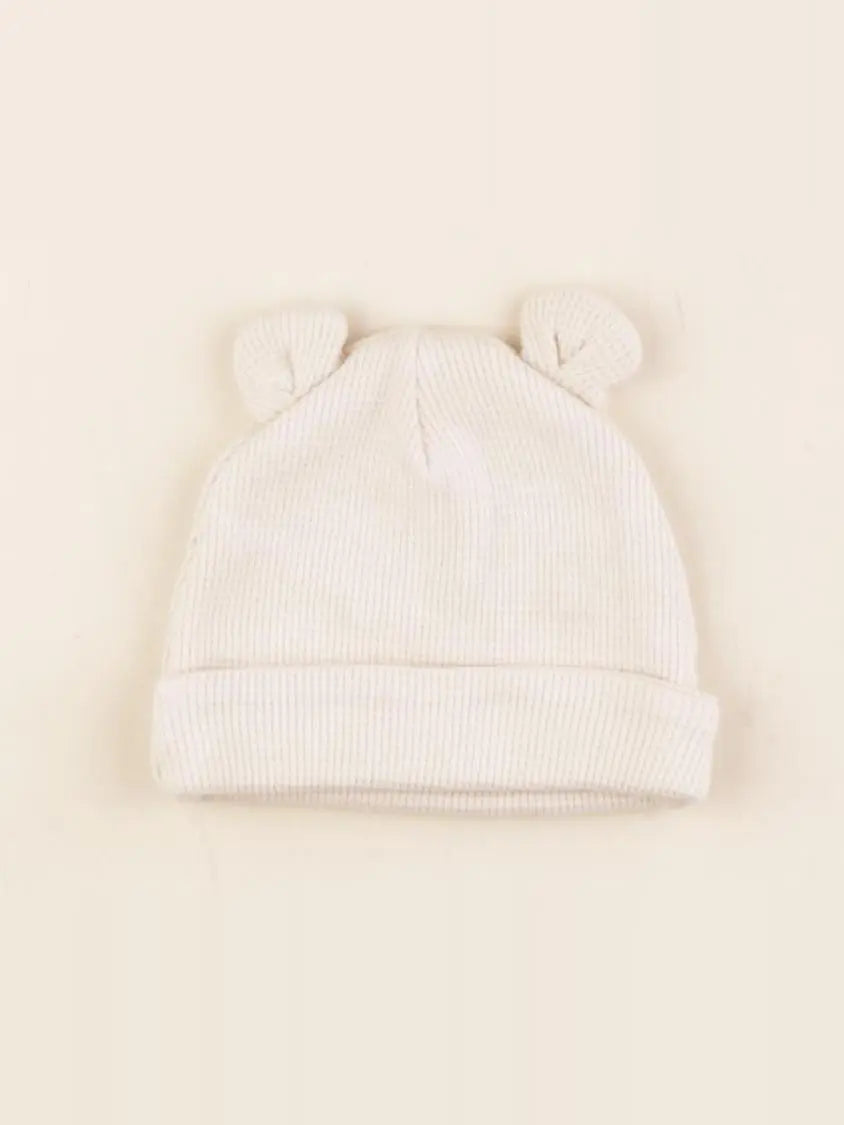 Vertbaudet - bonnet beige - 3/6 mois