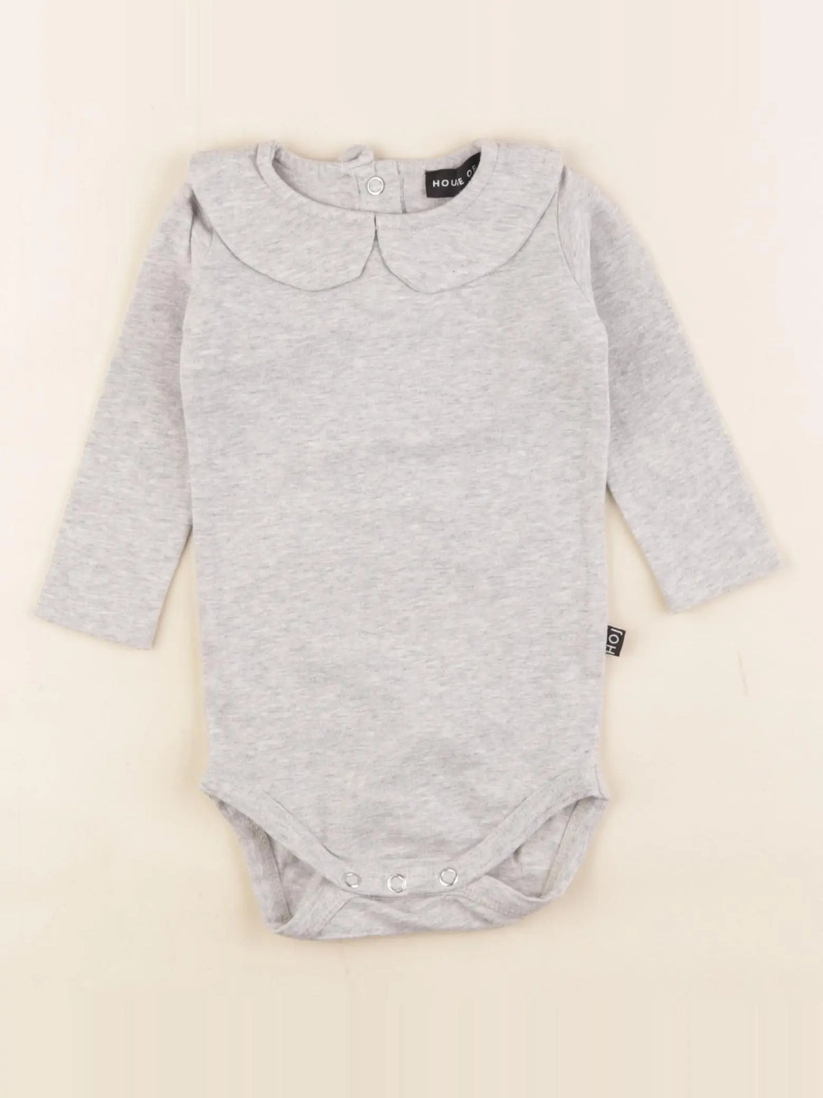 House of Jamie - body à col gris - 3/6 mois