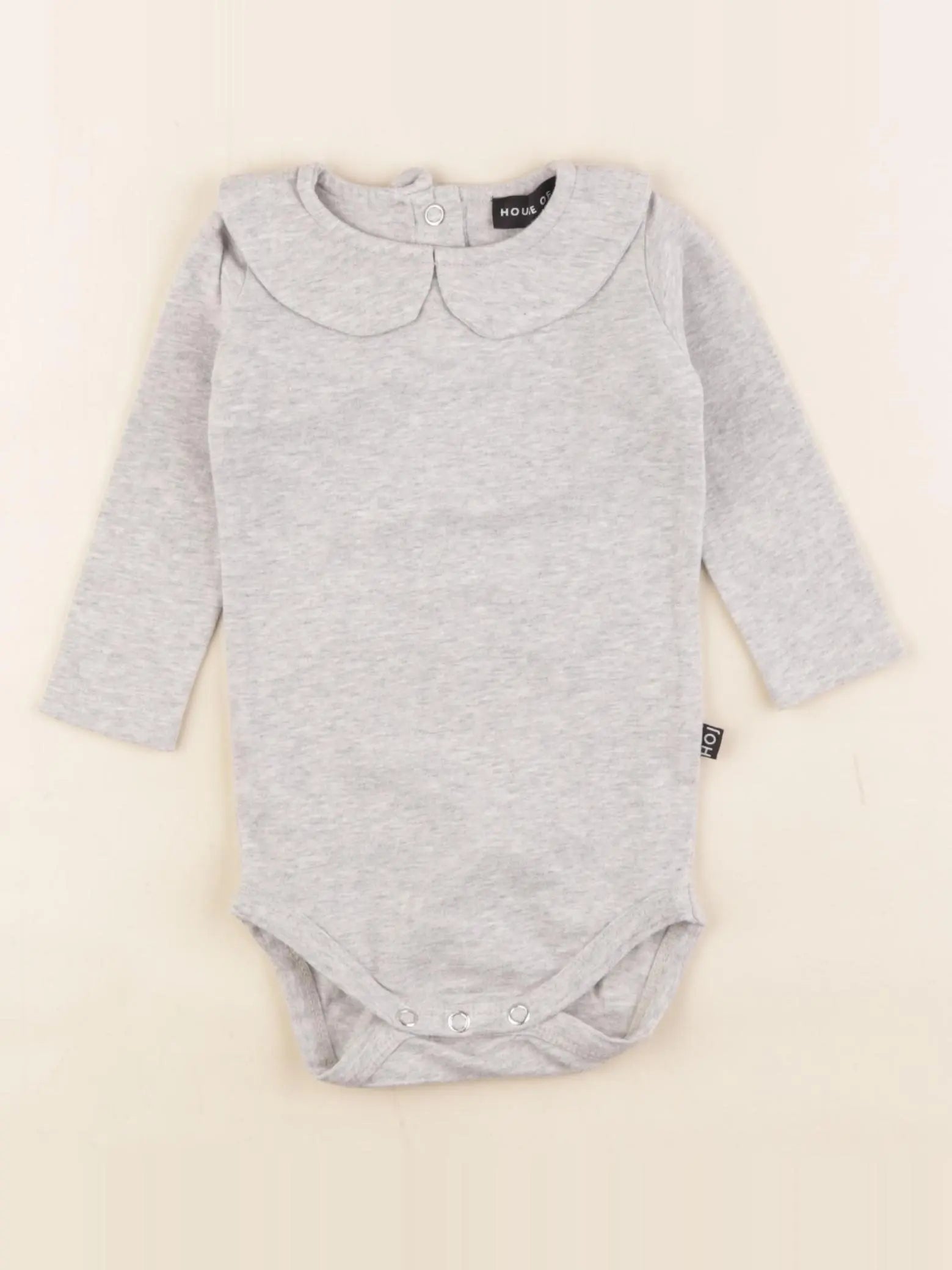 House of Jamie - body à col gris - 3/6 mois