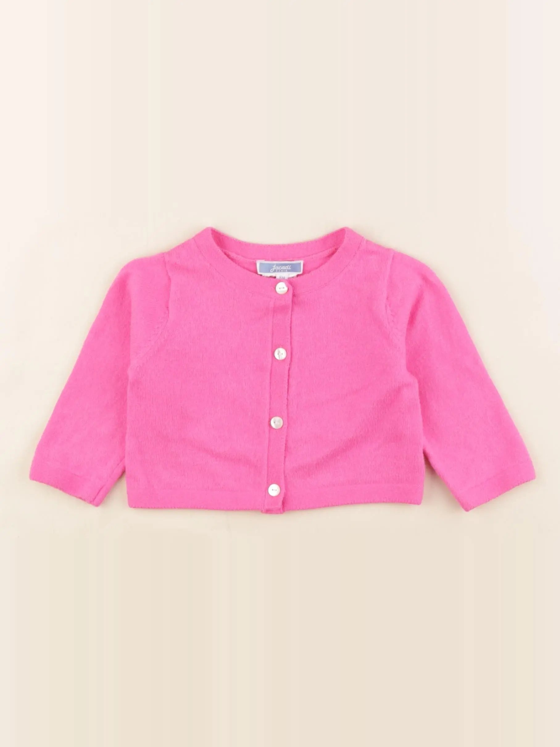 Jacadi - gilet rose - 6 mois