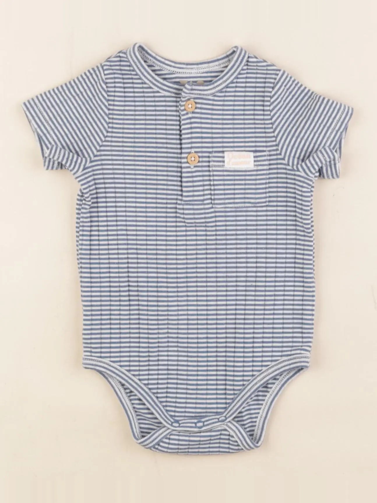 Tape à l'oeil - body bleu - 6 mois