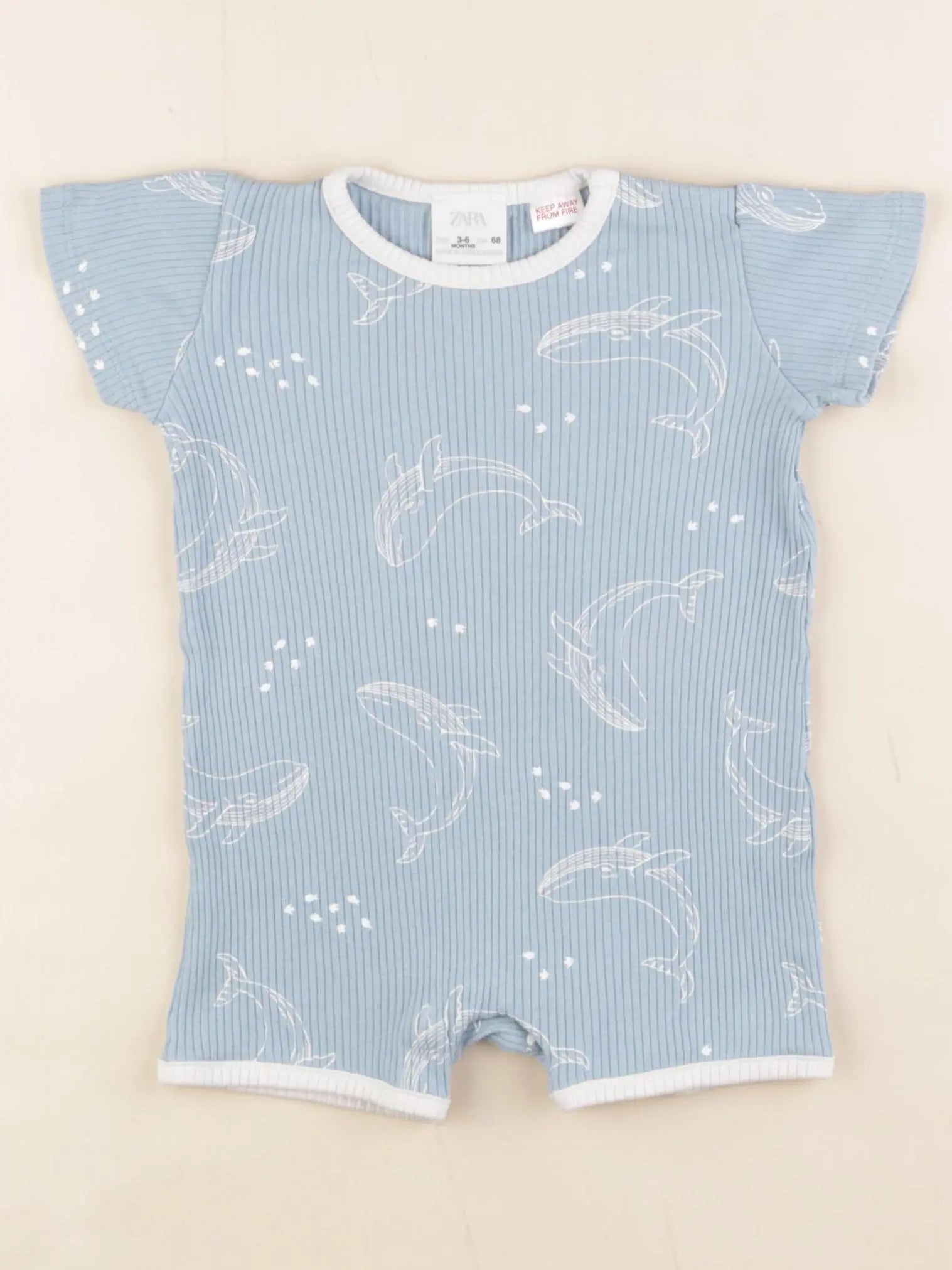 Zara - combinaison bleu - 3/6 mois