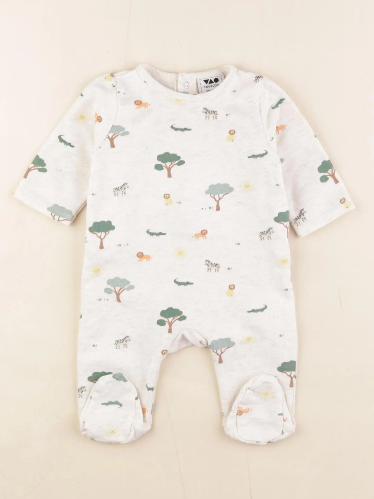 Tape à l'oeil - pyjama coton beige - 3 mois