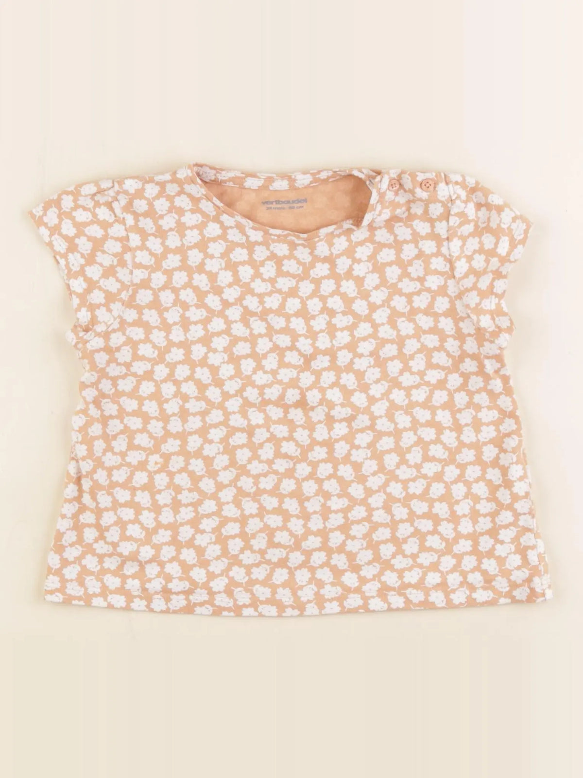 Vertbaudet - tee-shirt marron - 24 mois