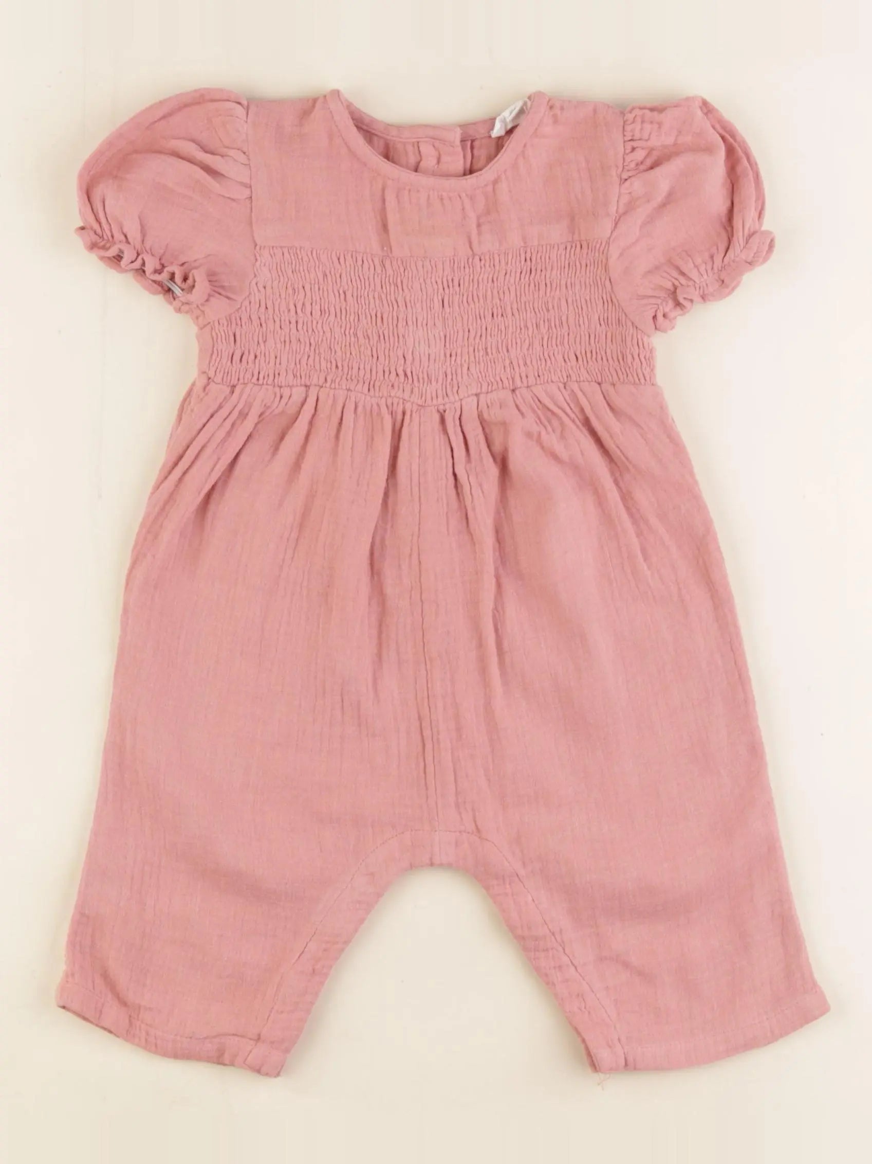 Vertbaudet - combinaison rose - 6 mois