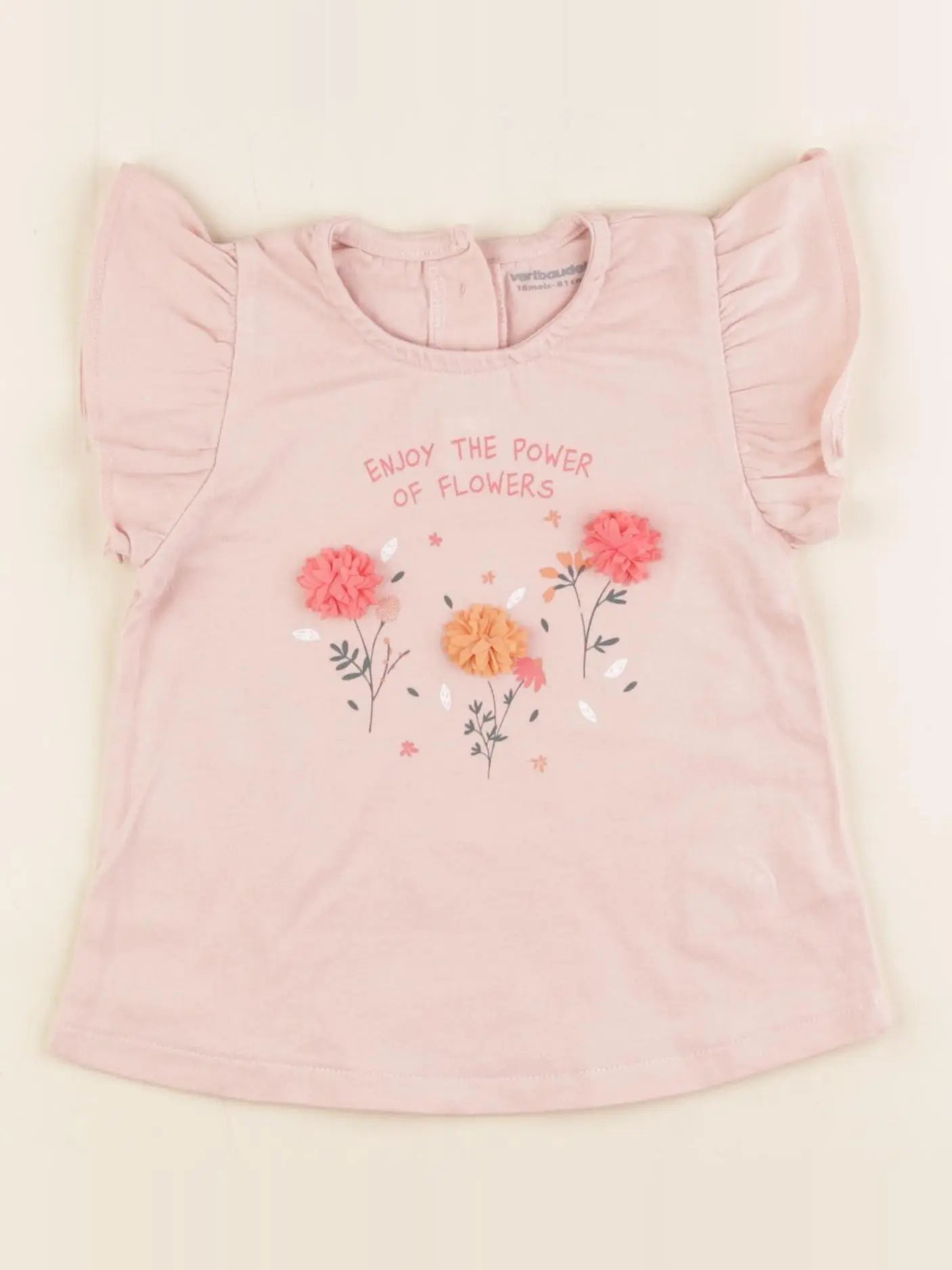 Vertbaudet - tee-shirt rose - 18 mois