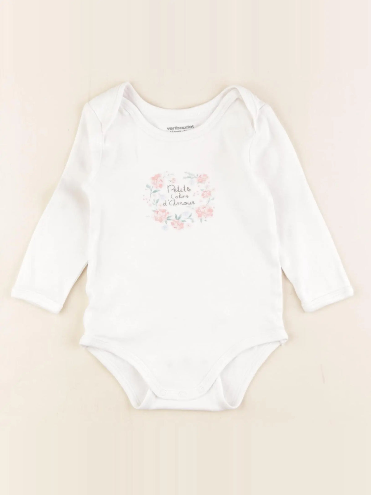 Vertbaudet - body blanc - 12 mois