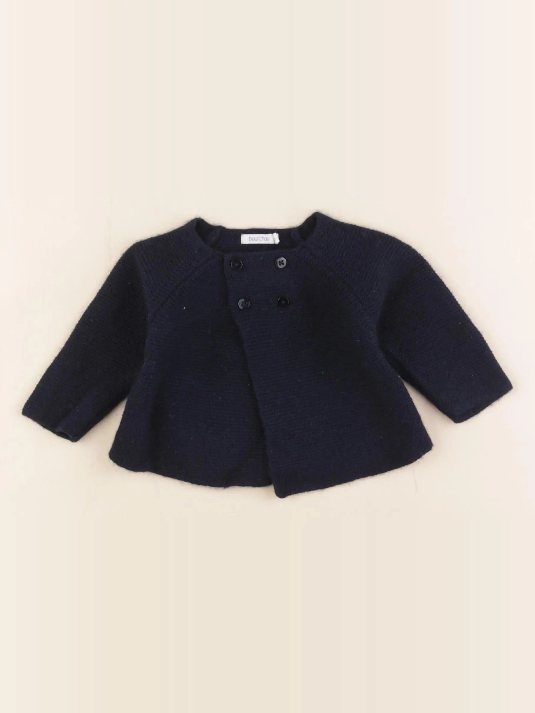 Boutchou - gilet bleu - 3 mois