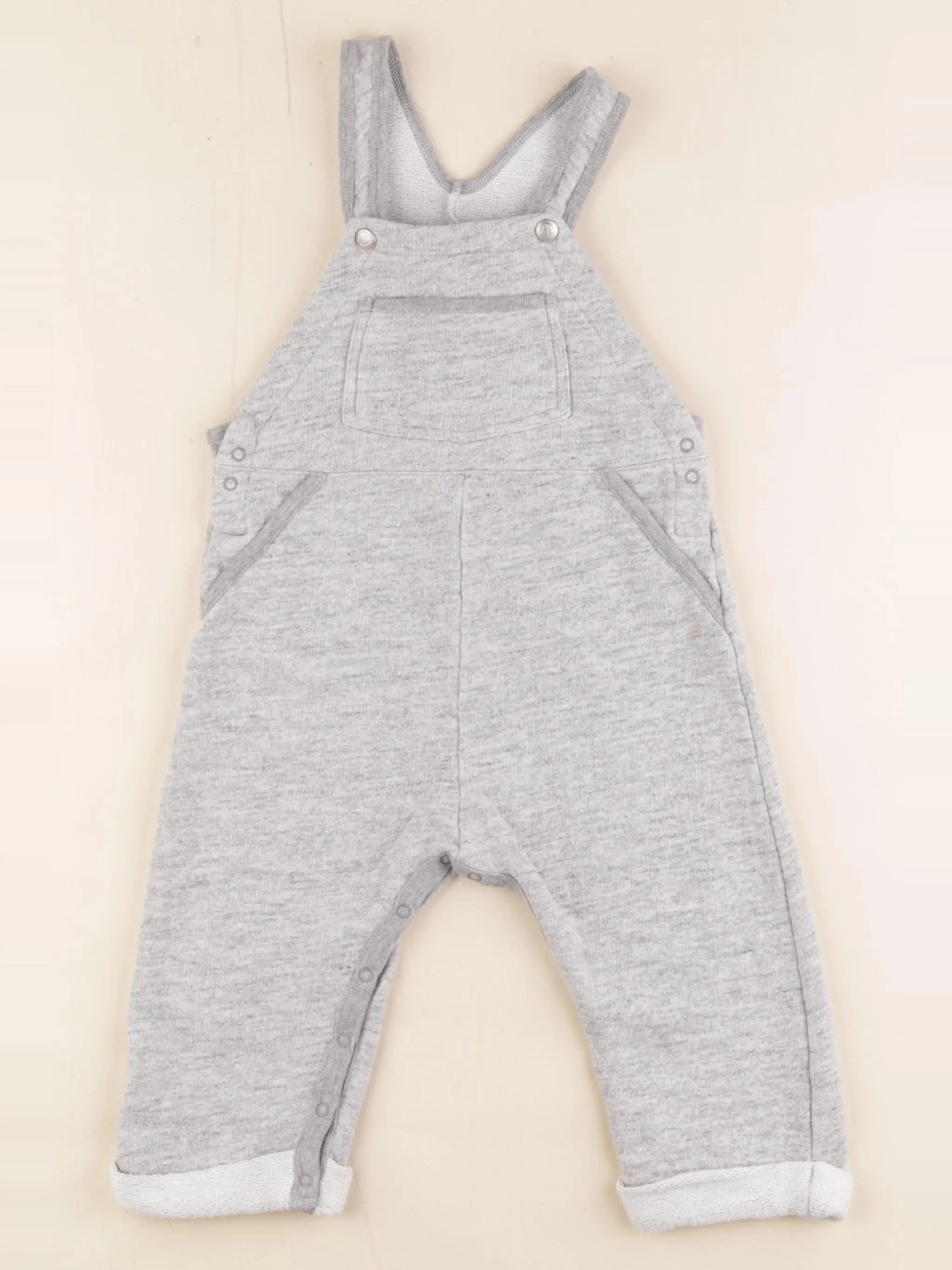 Petit Bateau - salopette gris - 24 mois