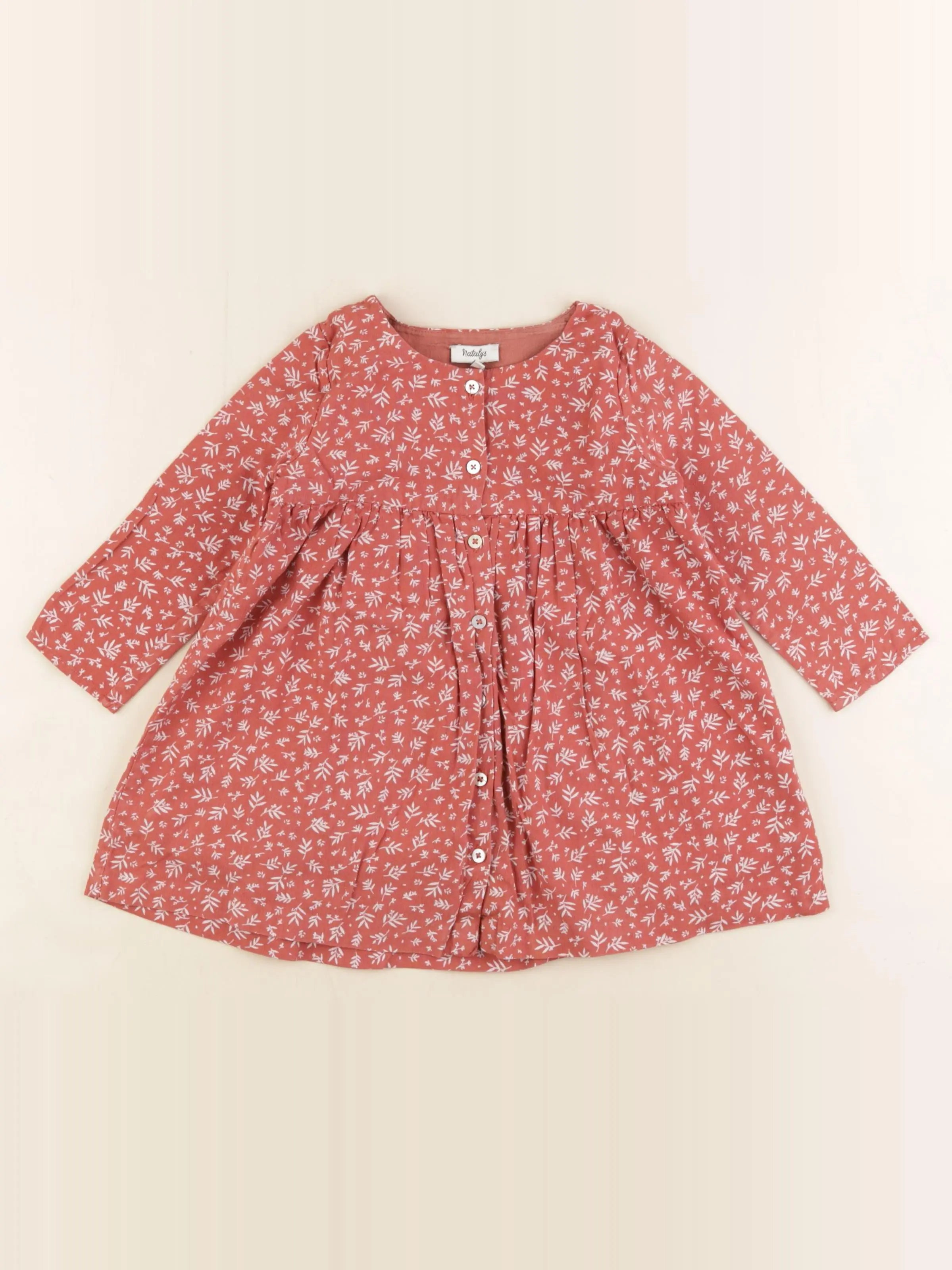 Natalys - robe rouge - 18 mois