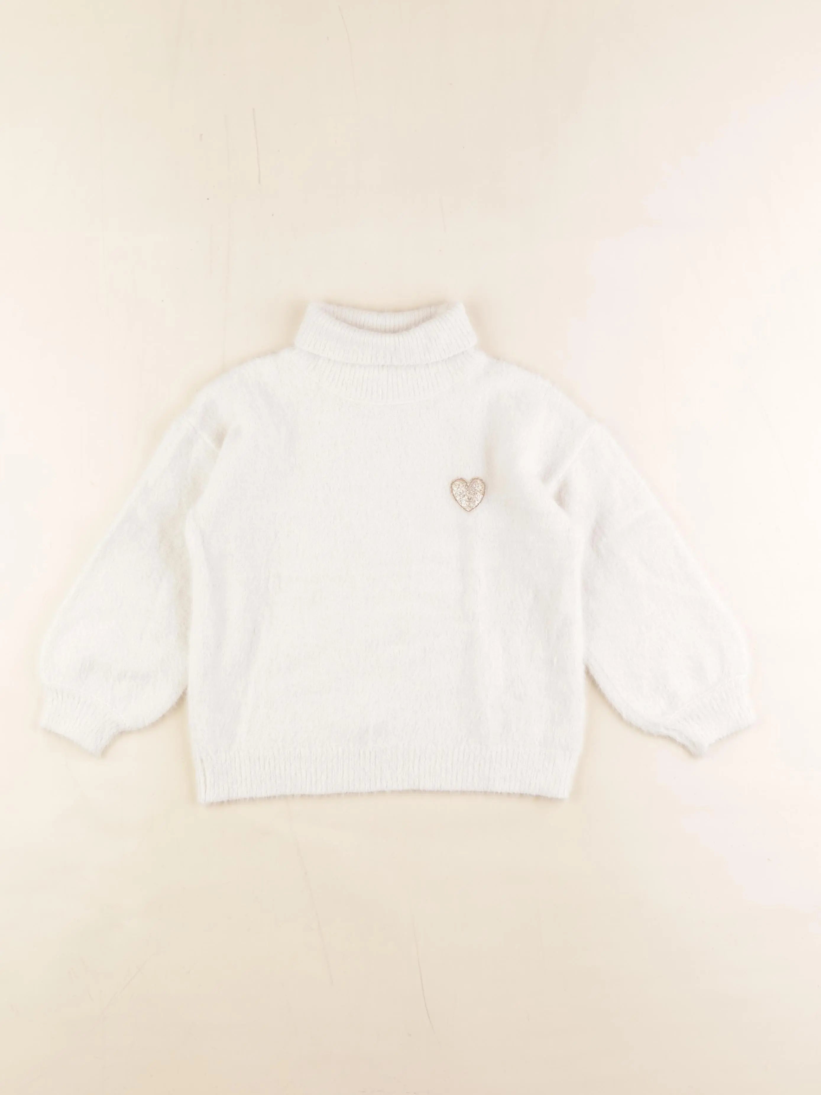 Vertbaudet - pull blanc - 5 ans