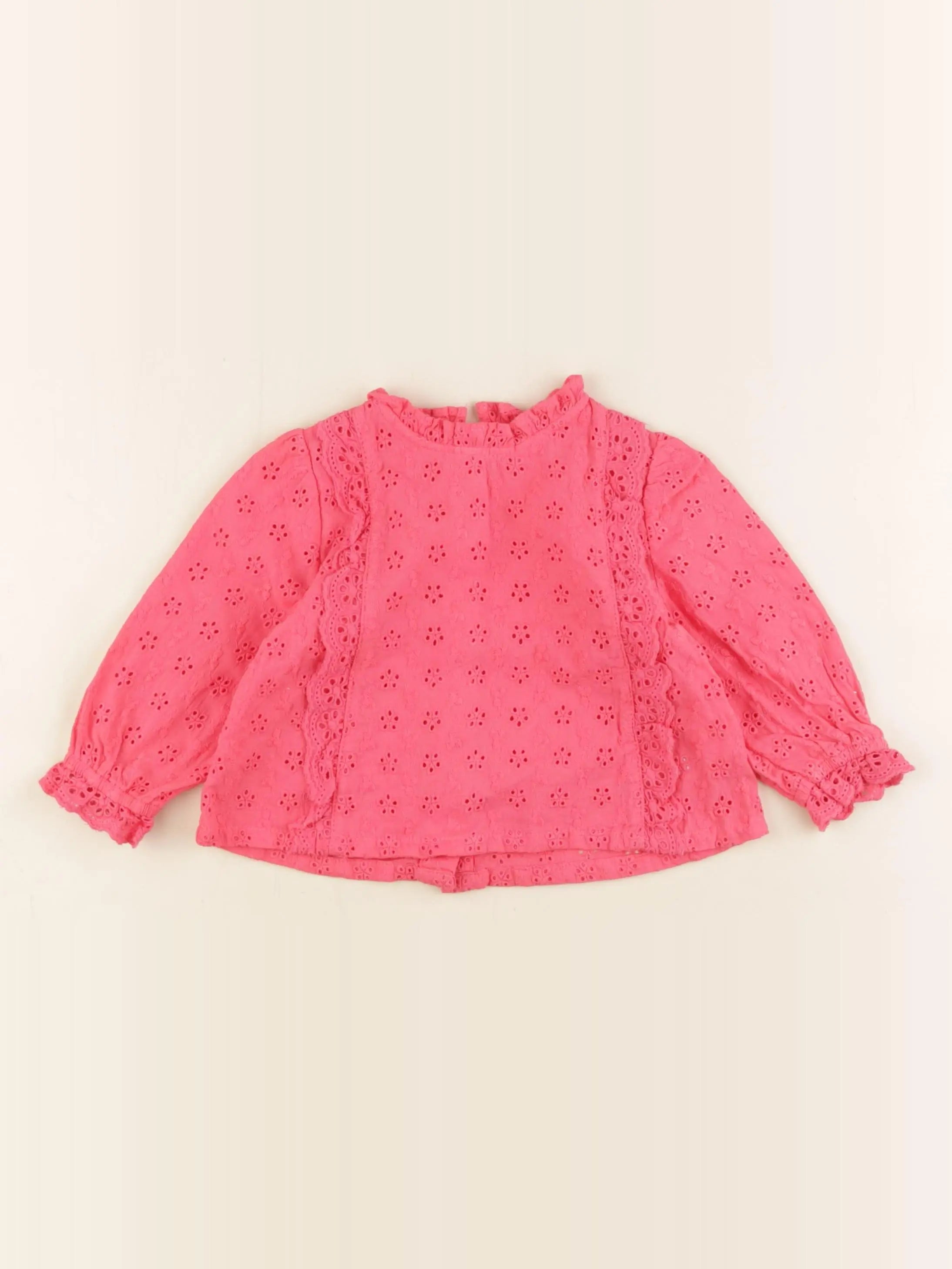 Vertbaudet - blouse rose - 12 mois