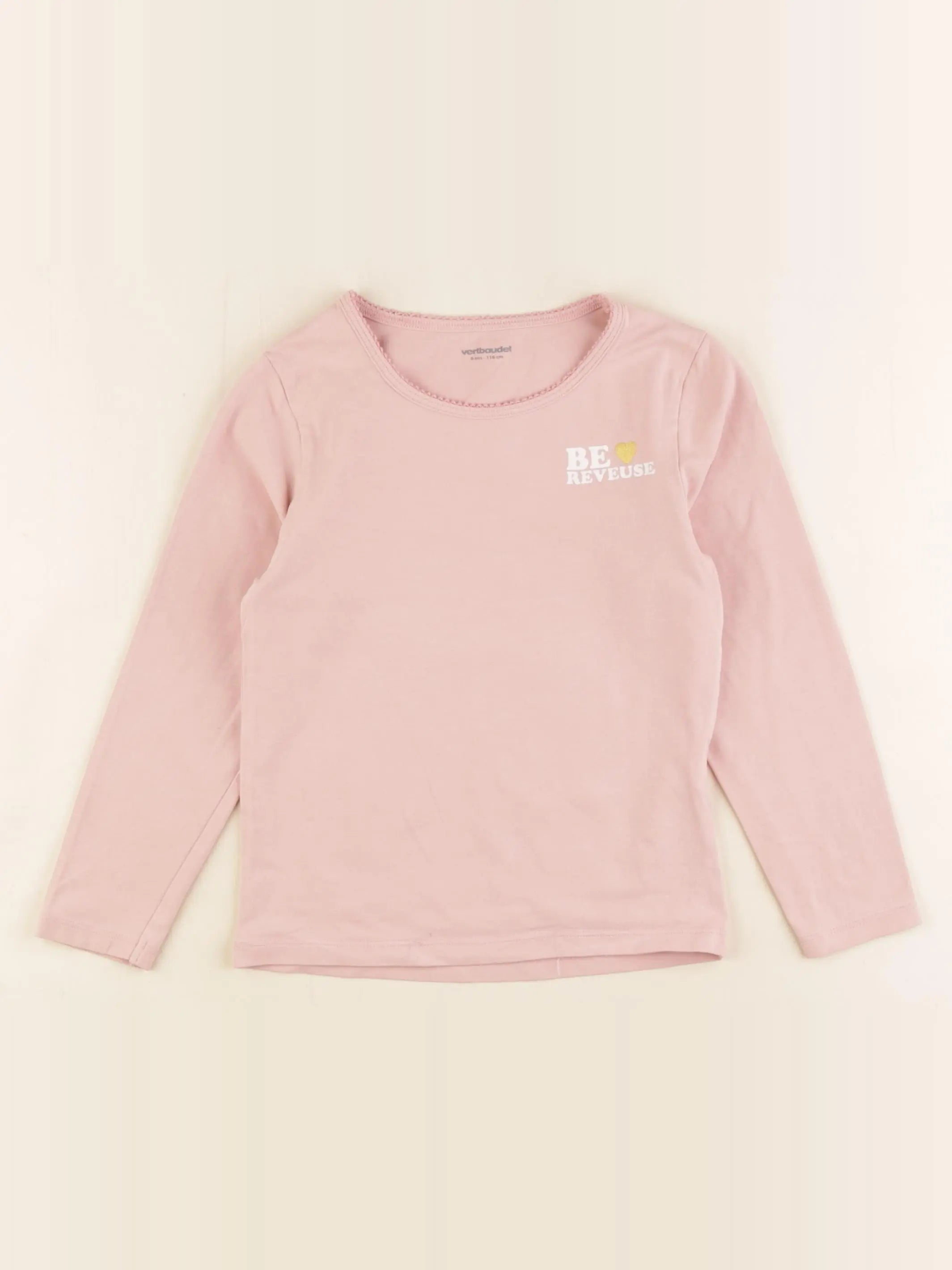 Vertbaudet - maillot de corps rose - 6 ans