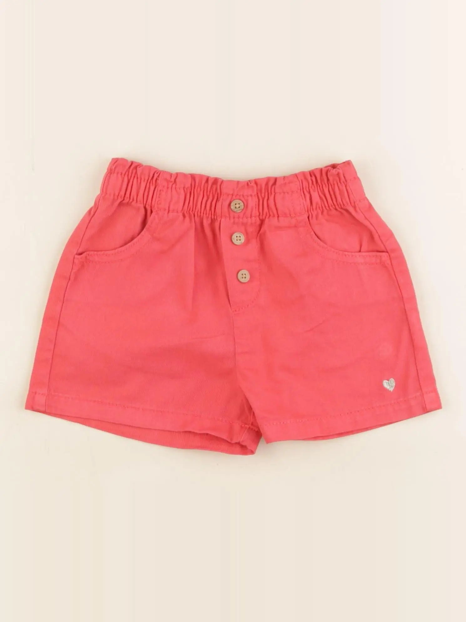 Vertbaudet - short rouge - 2 ans