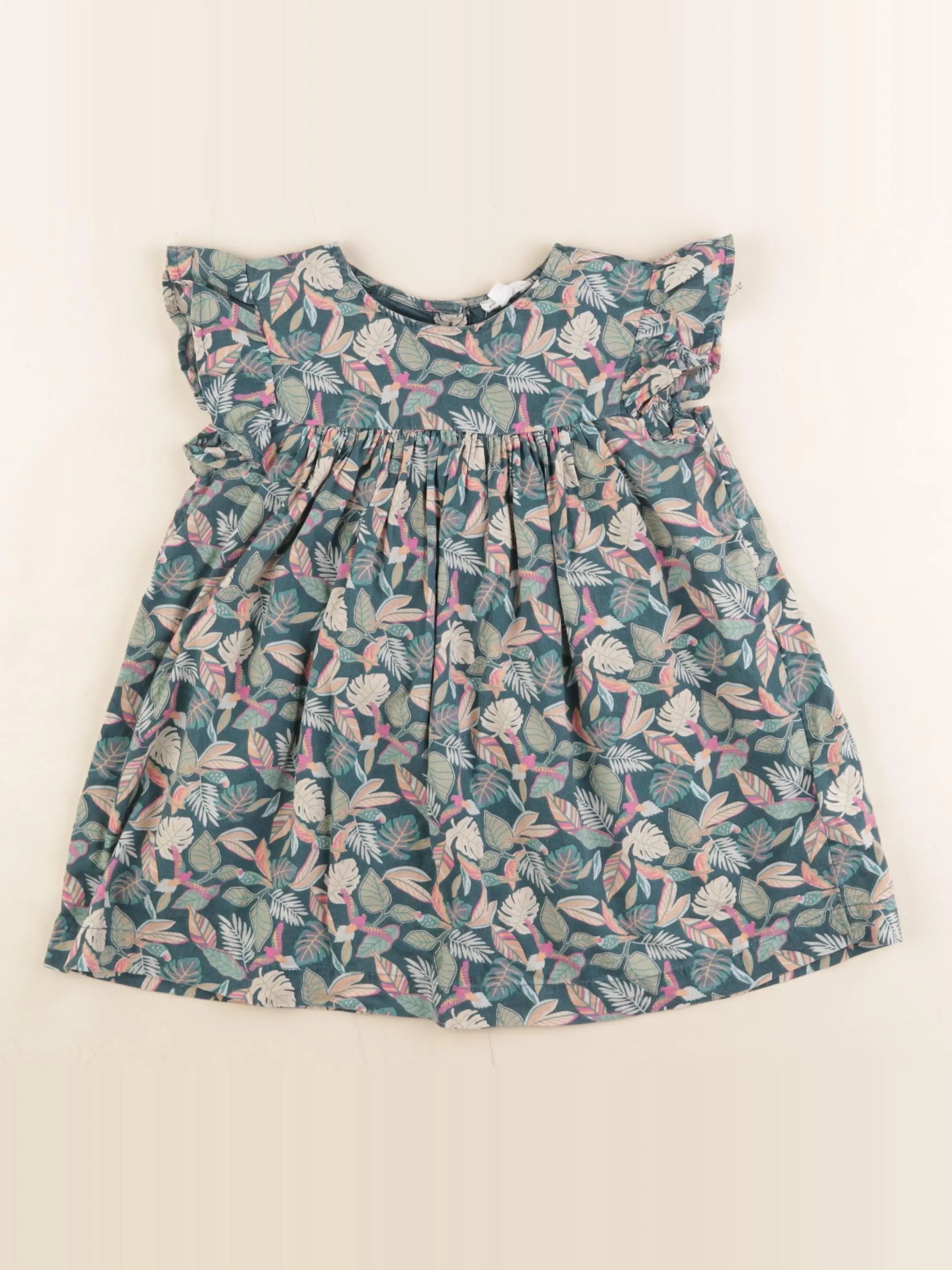 Vertbaudet - robe vert - 3 ans