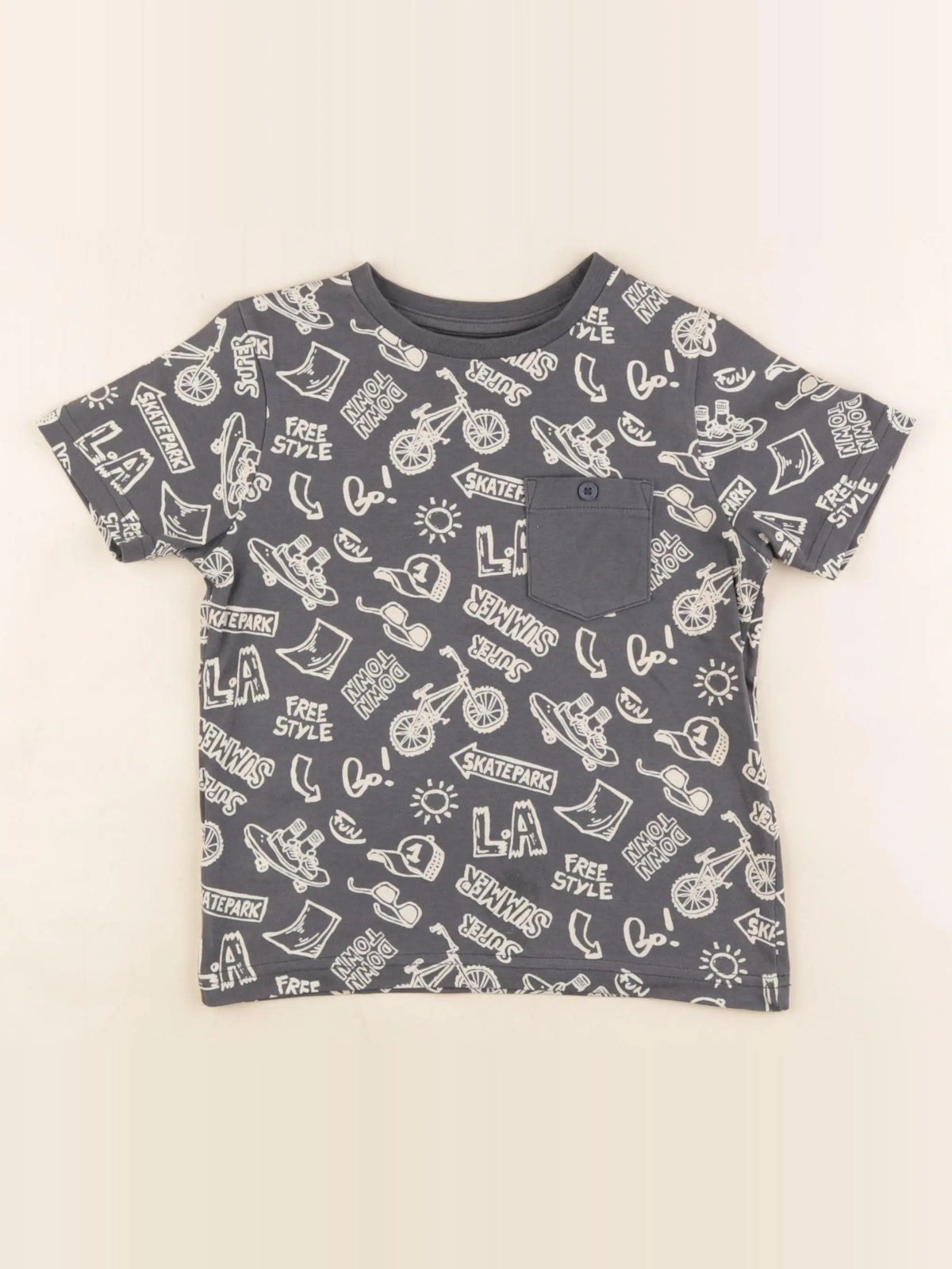 Vertbaudet - tee-shirt gris - 5 ans